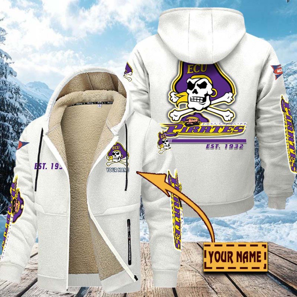 Alternative view of EAST CAROLINA PIRATES Hoodie Zip Velvet Coat Custom Your Name, Sport Jacket, Gifts For Fan EHIVM-1224112