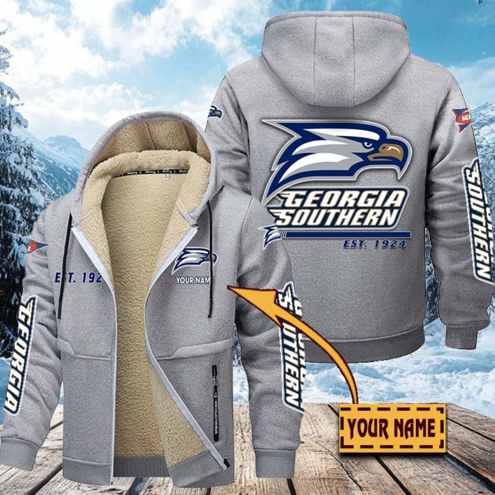 Georgia Southern Eagles Hoodie Zip Velvet Coat Custom Your Name, Sport Jacket, Gifts For Fan EHIVM-1224112