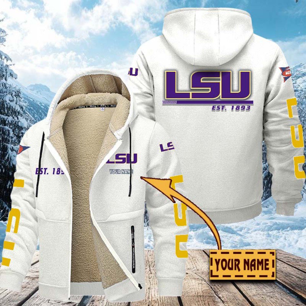 Alternative view of Lsu Tigers Hoodie Zip Velvet Coat Custom Your Name, Sport Jacket, Gifts For Fan EHIVM-1224112