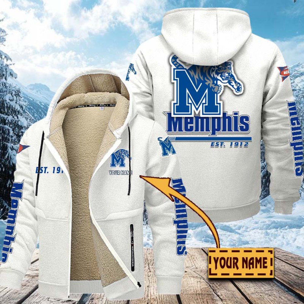 Alternative view of Memphis Tigers Hoodie Zip Velvet Coat Custom Your Name, Sport Jacket, Gifts For Fan EHIVM-1224112