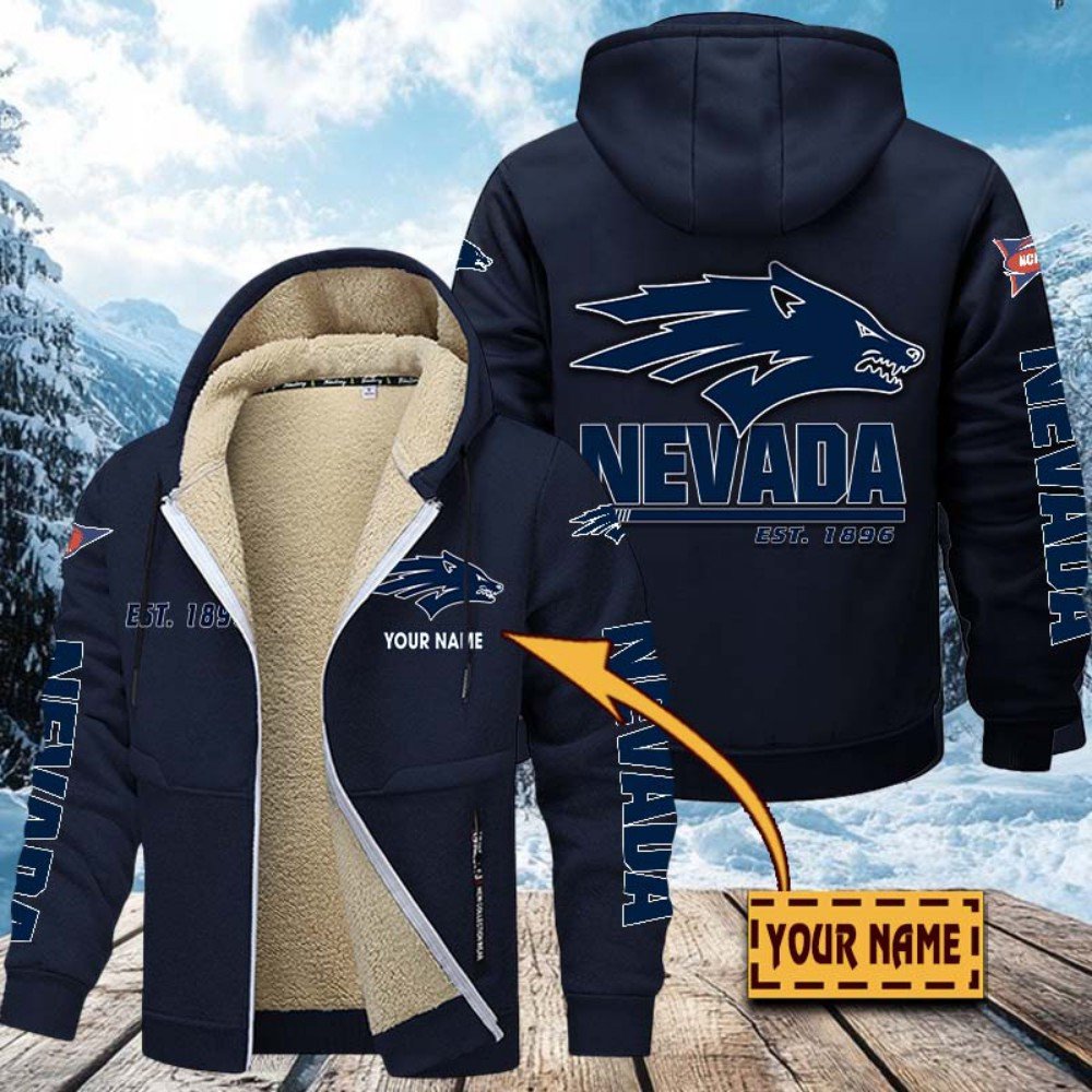 Nevada Wolf Pack Hoodie Zip Velvet Coat Custom Your Name, Sport Jacket, Gifts For Fan EHIVM-1224112
