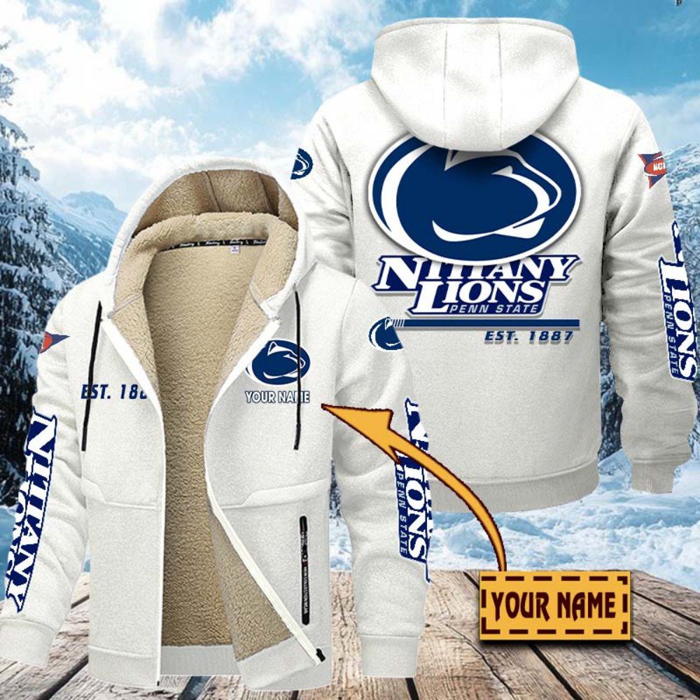 Alternative view of Penn State Nittany Lions Hoodie Zip Velvet Coat Custom Your Name, Sport Jacket, Gifts For Fan EHIVM-1224112
