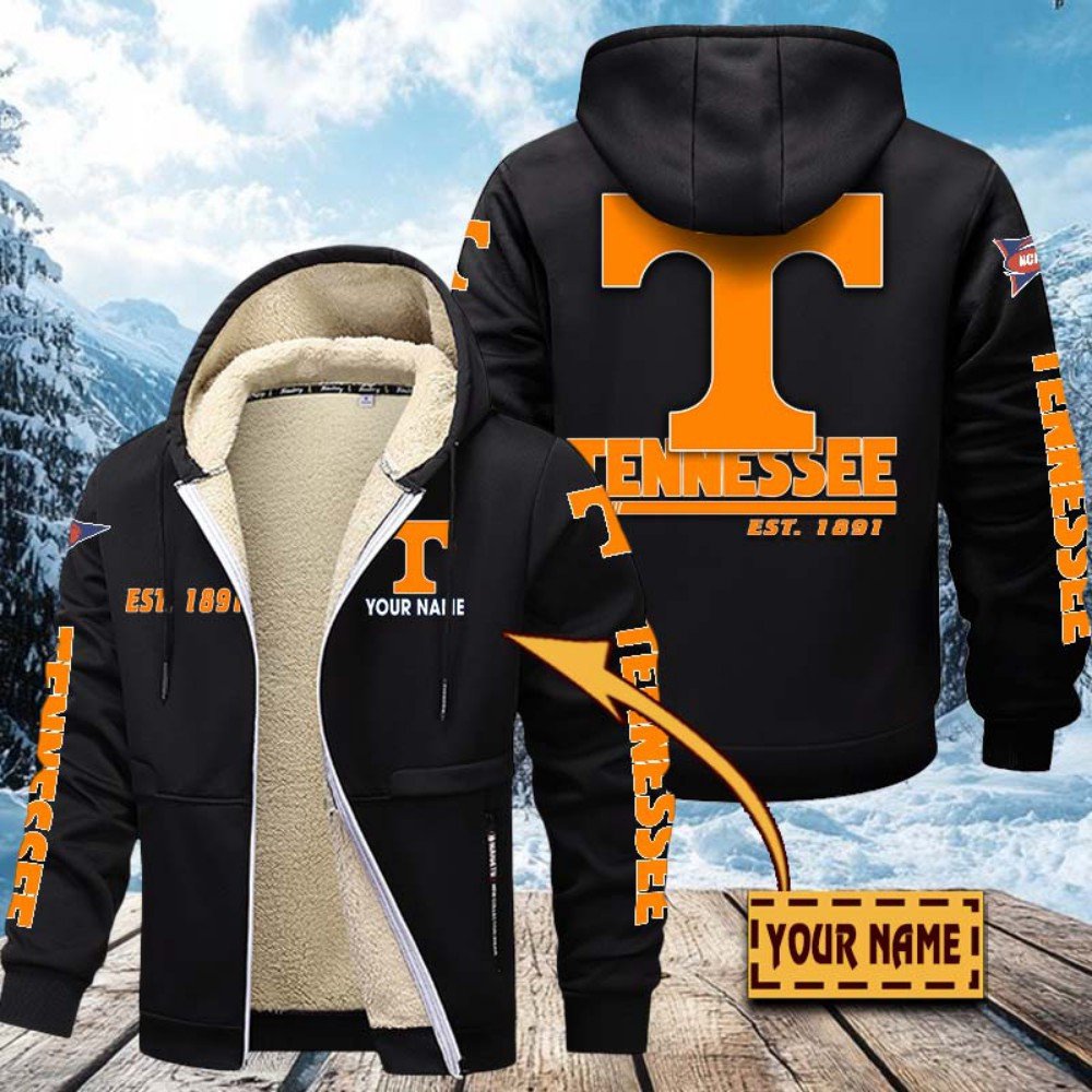 Tennessee Volunteers Hoodie Zip Velvet Coat Custom Your Name, Sport Jacket, Gifts For Fan EHIVM-1224112