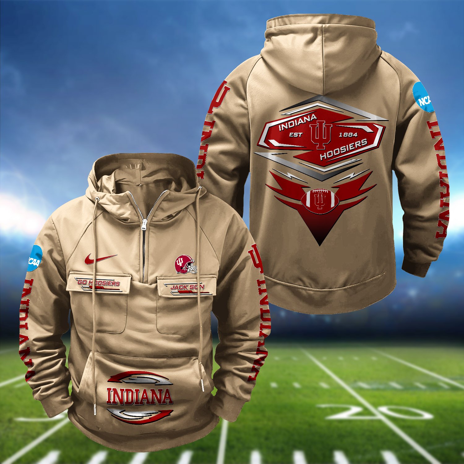 Indiana Hoosiers Vintage Men Hoodie 2024 Version Personalized Your Name, Sport Hoodie For Fans ETHY-122151 - Image 6