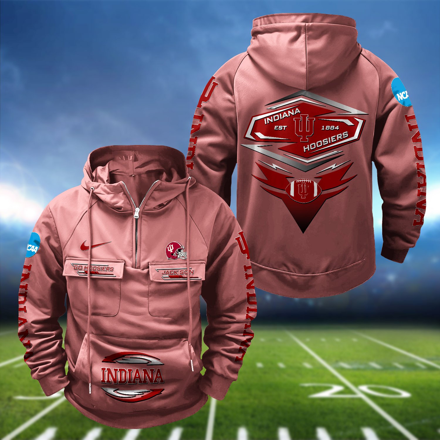 Indiana Hoosiers Vintage Men Hoodie 2024 Version Personalized Your Name, Sport Hoodie For Fans ETHY-122151 - Image 8