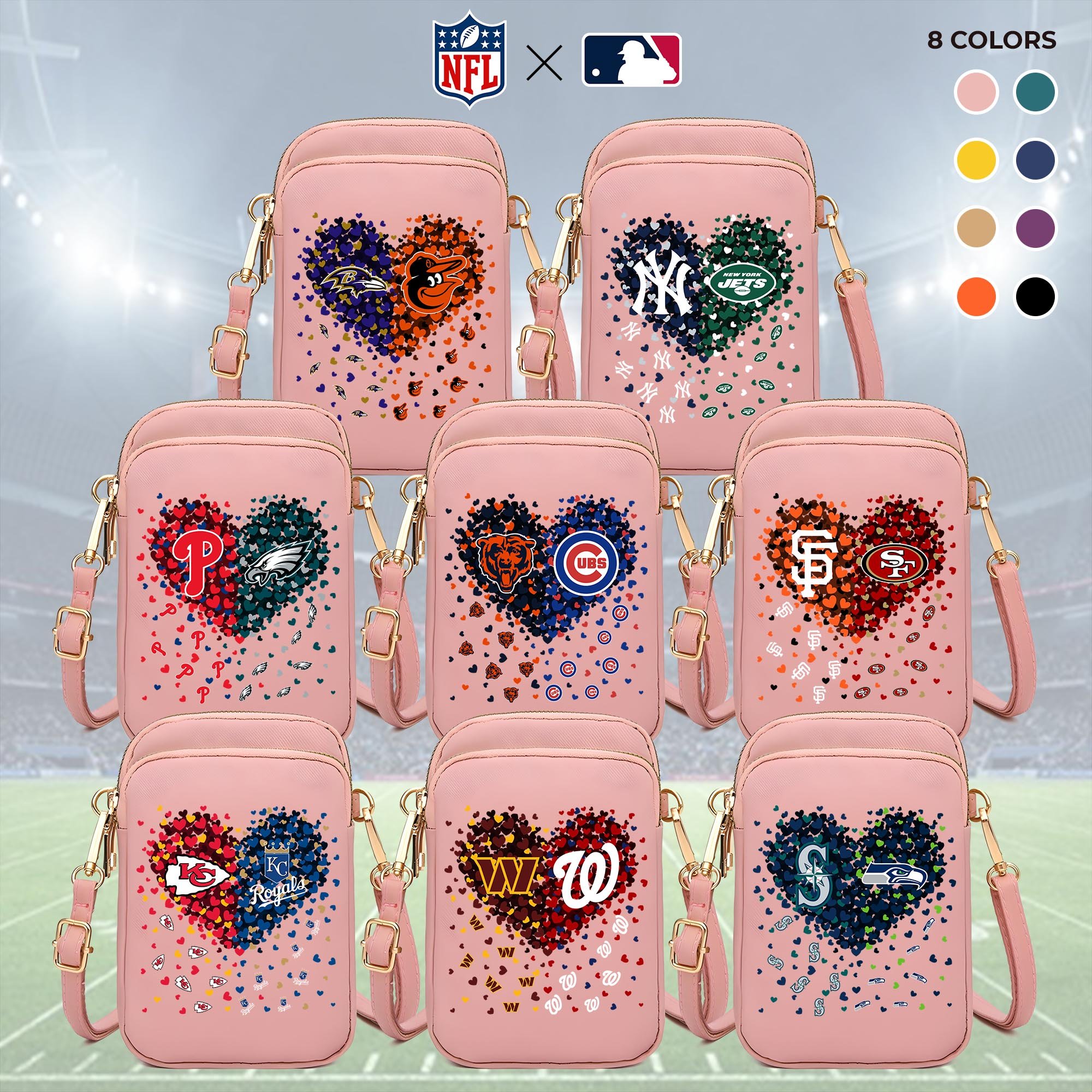 House Divided Women’s Mini Crossbody Bag Choose Your Team, Sport Team Bag, Sport Gifts ETRG-122357