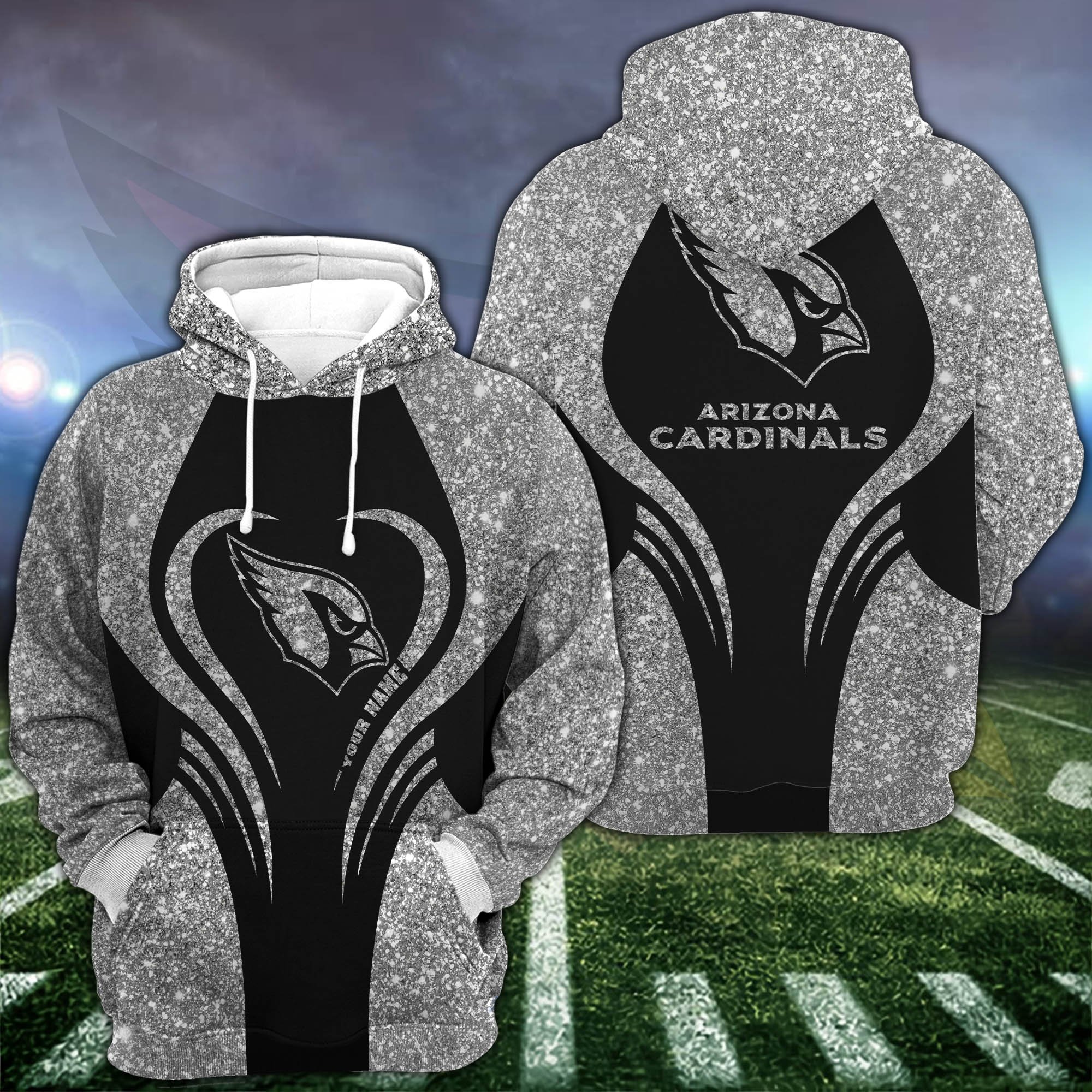 Arizona Cardinals Hoodie & Leggings Set For Women Custom Your Name, Leggings Sport, FootBall Fan Gift EHIVM-1226155