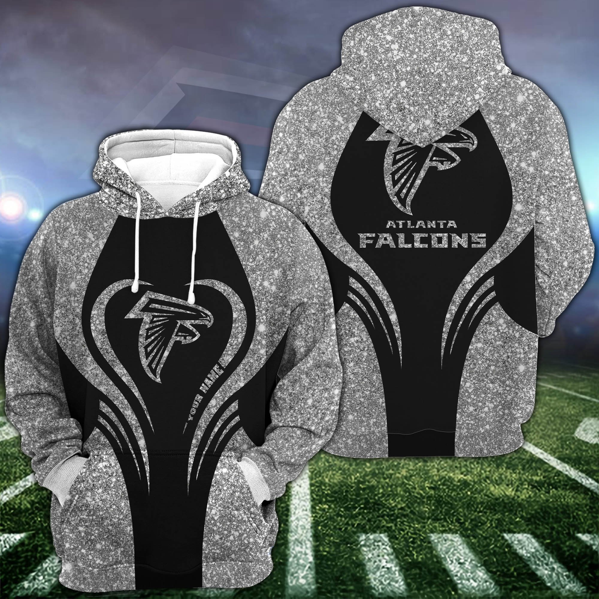 Atlanta Falcons Hoodie & Leggings Set For Women Custom Your Name, Leggings Sport, FootBall Fan Gift EHIVM-1226155