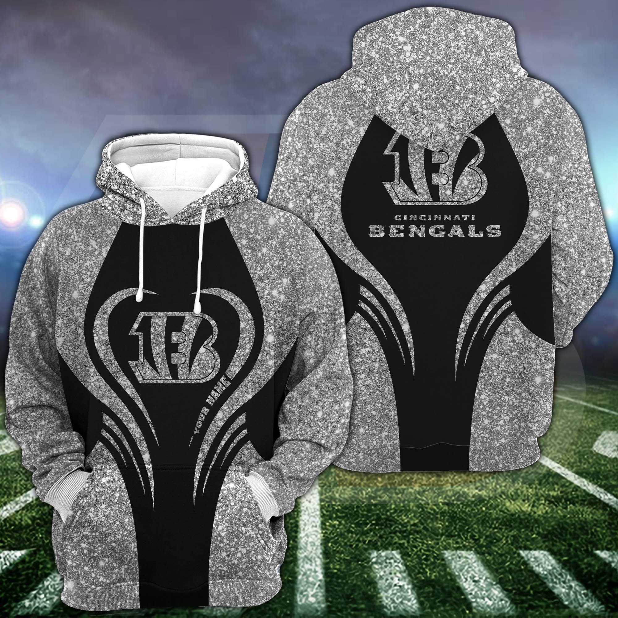 Cincinnati Bengals Hoodie & Leggings Set For Women Custom Your Name, Leggings Sport, FootBall Fan Gift EHIVM-1226155