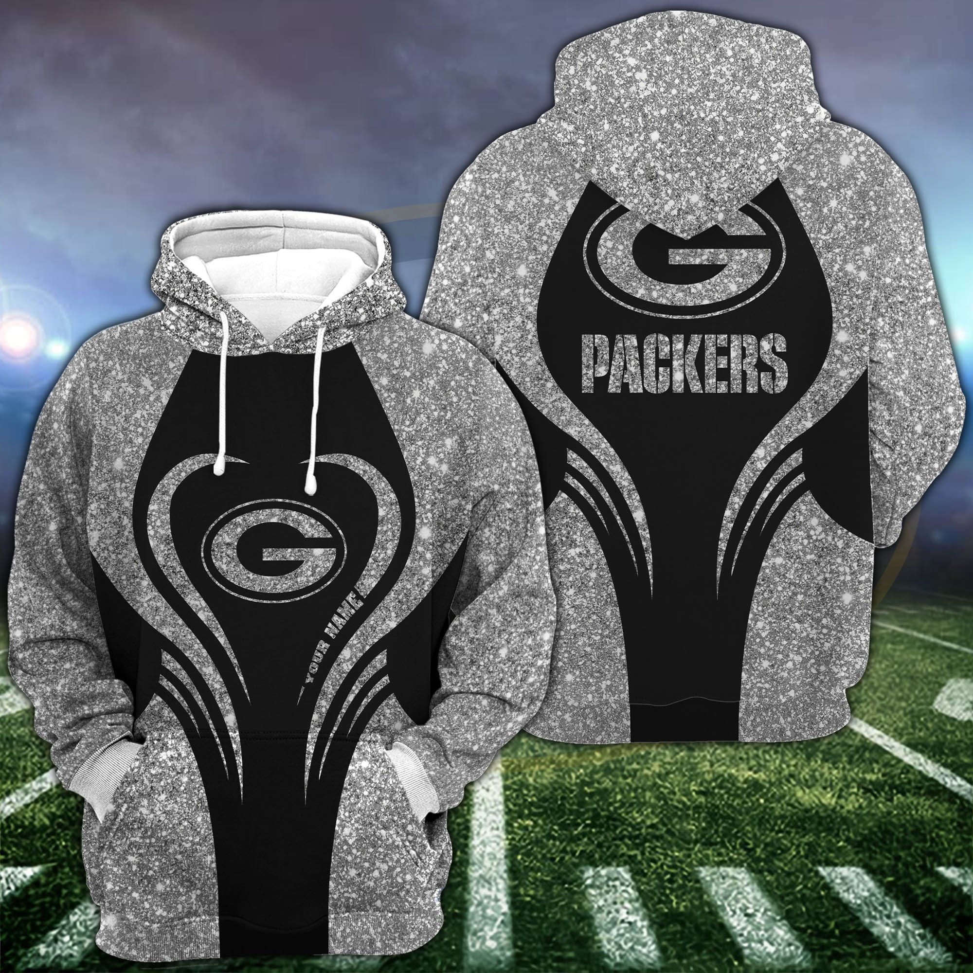 Green Bay Packers Hoodie & Leggings Set For Women Custom Your Name, Leggings Sport, FootBall Fan Gift EHIVM-1226155