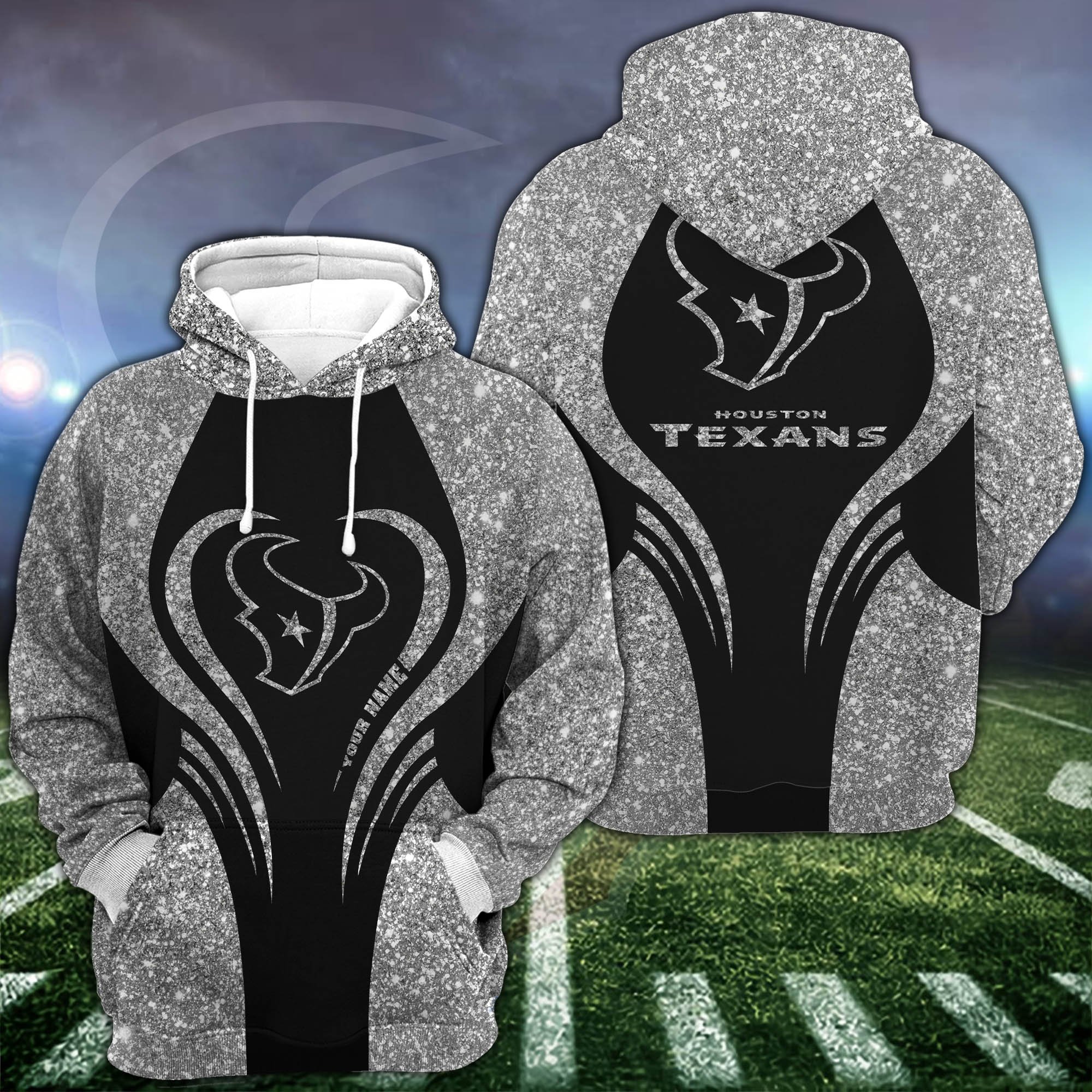 Houston Texans Hoodie & Leggings Set For Women Custom Your Name, Leggings Sport, FootBall Fan Gift EHIVM-1226155
