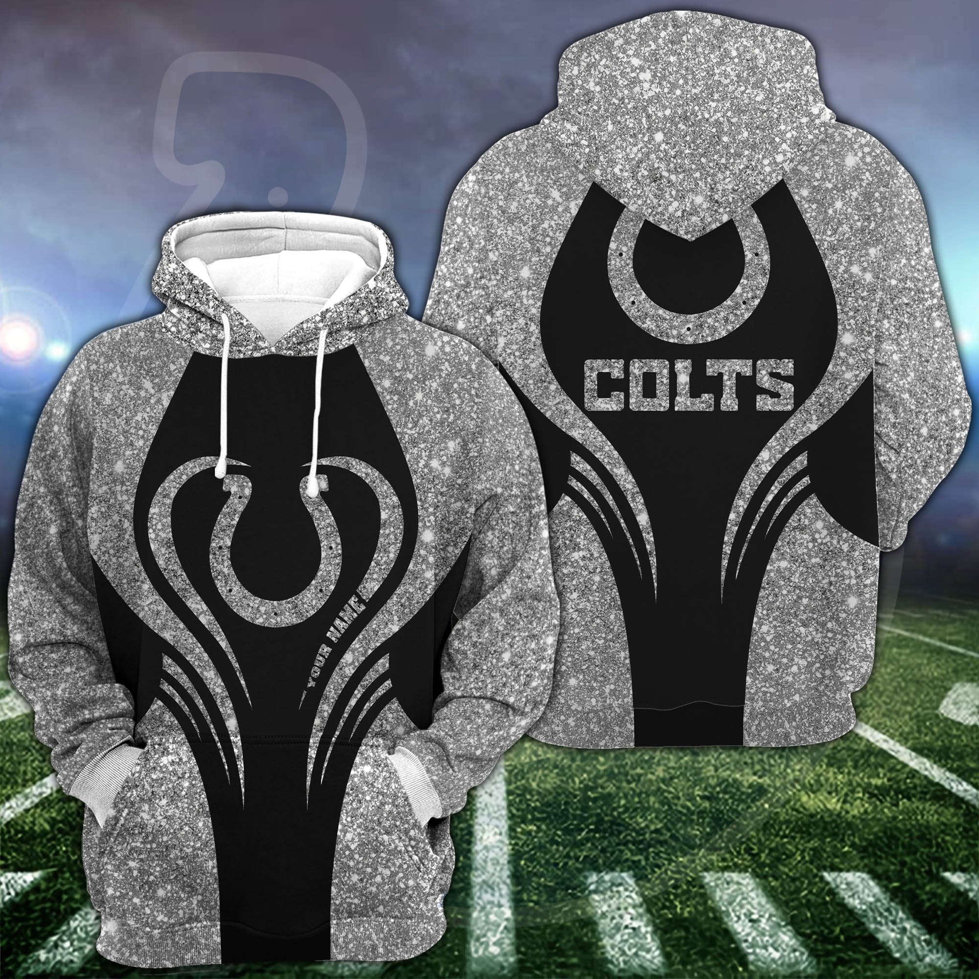 Indianapolis Colts Hoodie & Leggings Set For Women Custom Your Name, Leggings Sport, FootBall Fan Gift EHIVM-1226155