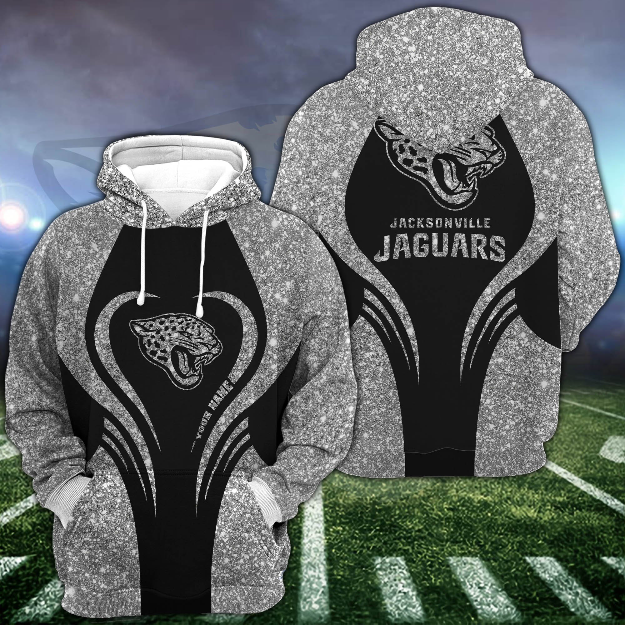 Jacksonville Jaguars Hoodie & Leggings Set For Women Custom Your Name, Leggings Sport, FootBall Fan Gift EHIVM-1226155