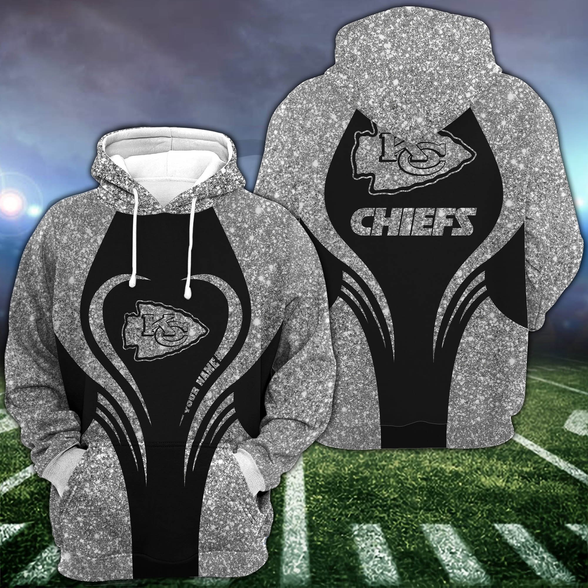 Kansas City Chiefs Hoodie & Leggings Set For Women Custom Your Name, Leggings Sport, FootBall Fan Gift EHIVM-1226155
