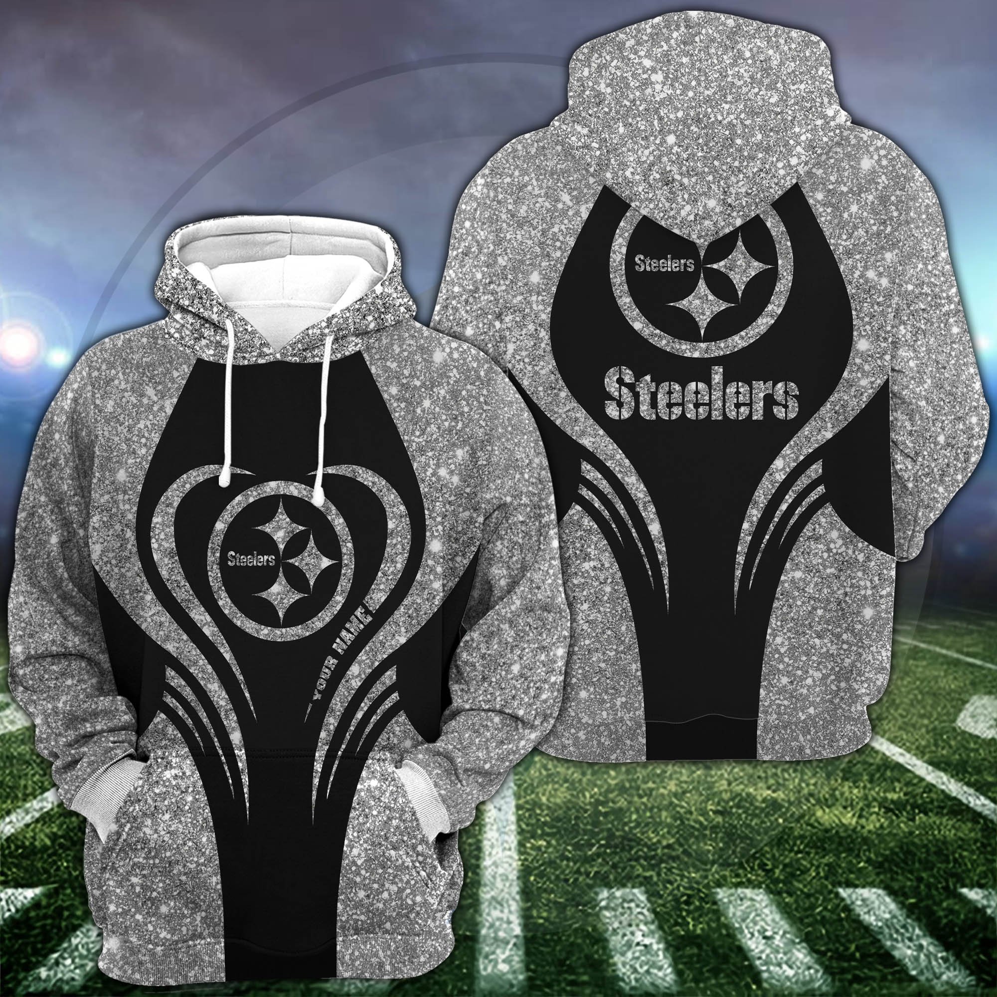 Pittsburgh Steelers Hoodie & Leggings Set For Women Custom Your Name, Leggings Sport, FootBall Fan Gift EHIVM-1226155