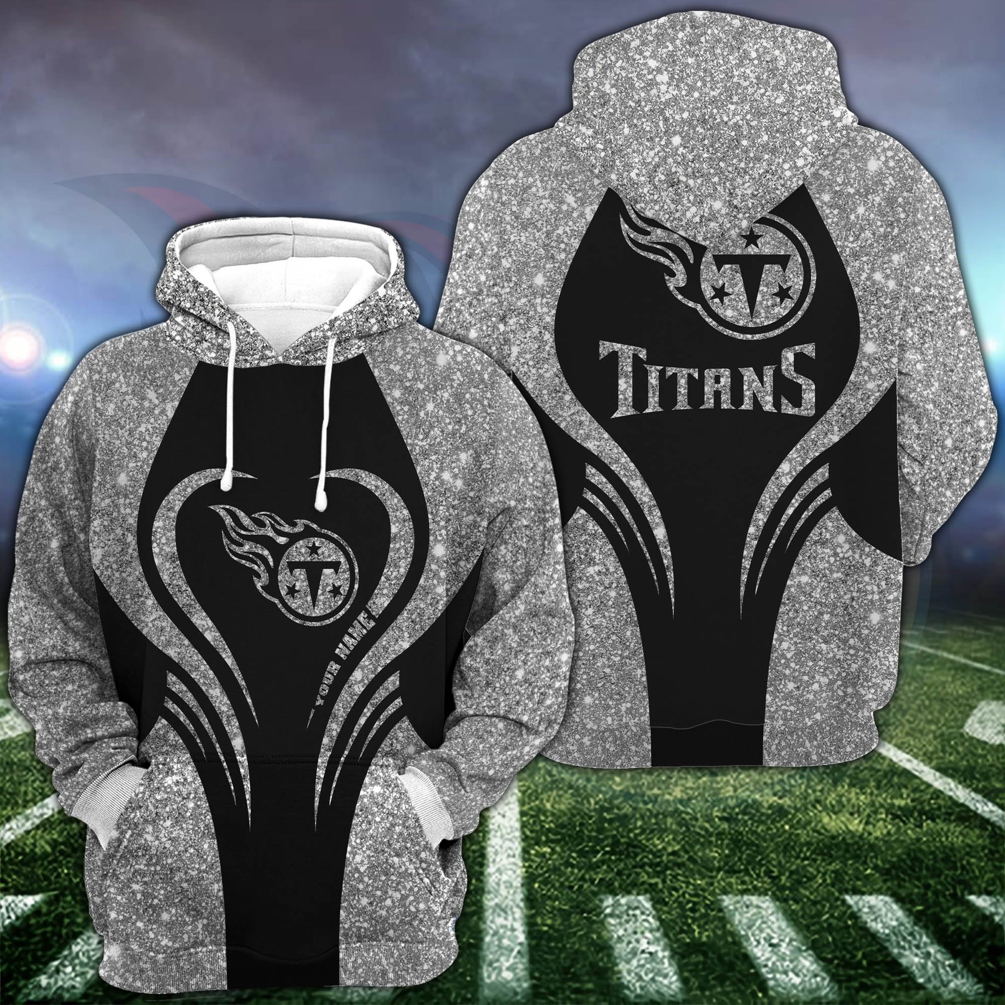 Tennessee Titans Hoodie & Leggings Set For Women Custom Your Name, Leggings Sport, FootBall Fan Gift EHIVM-1226155