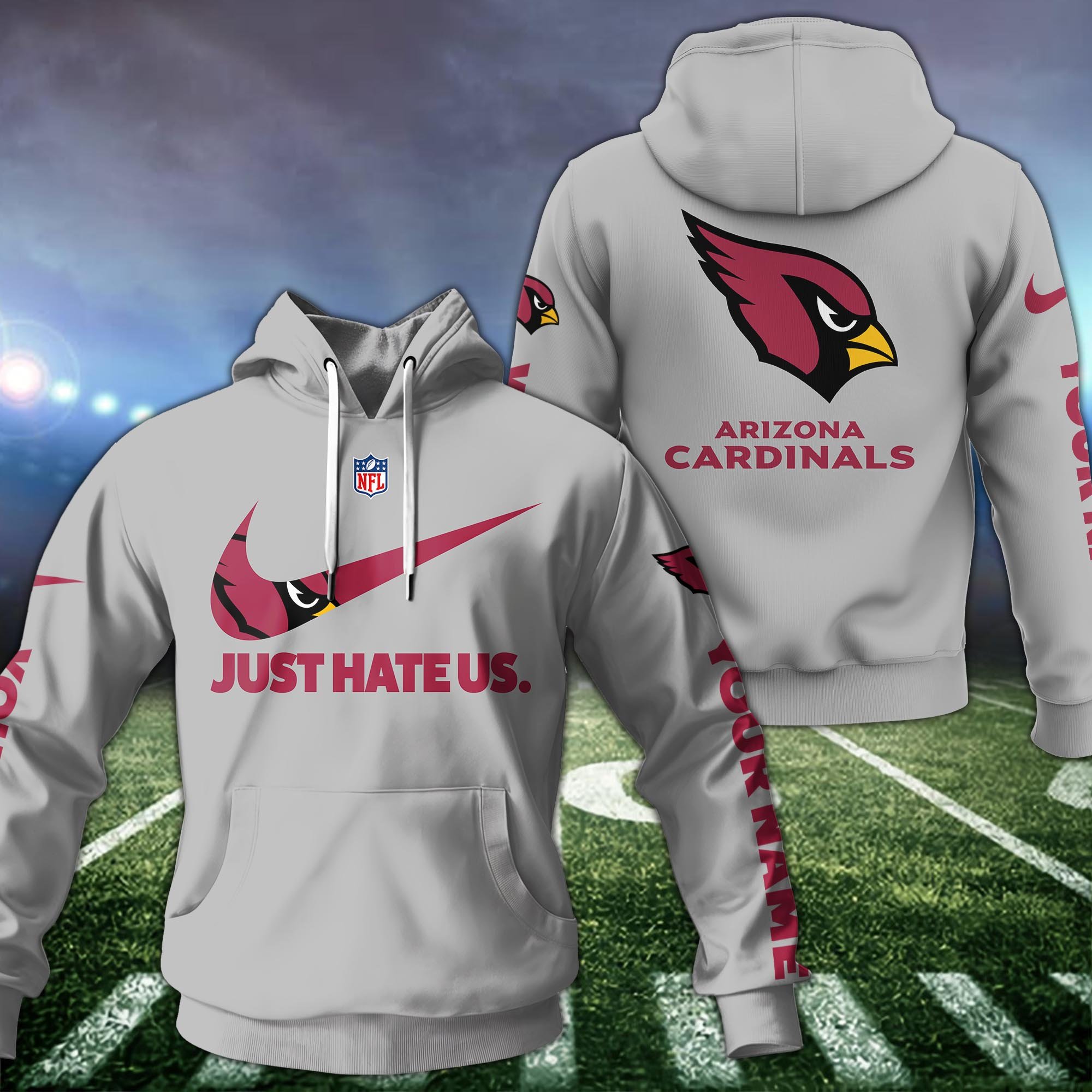 Arizona Cardinals Hoodie Custom Name And Choose Color, Sport Team Hoodie For Fans ETRG-1225126