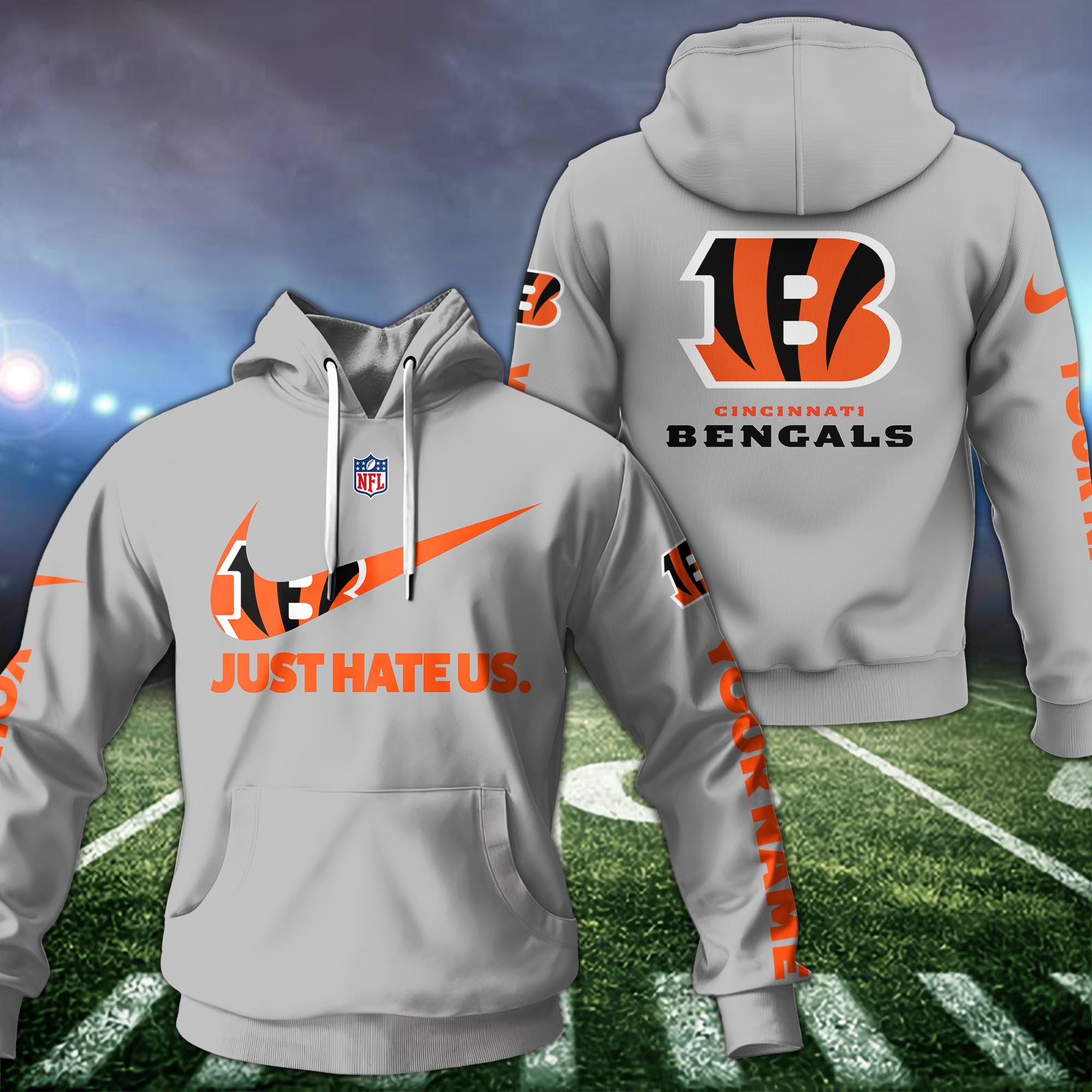 Cincinnati Bengals Hoodie Custom Name And Choose Color, Sport Team Hoodie For Fans ETRG-1225126
