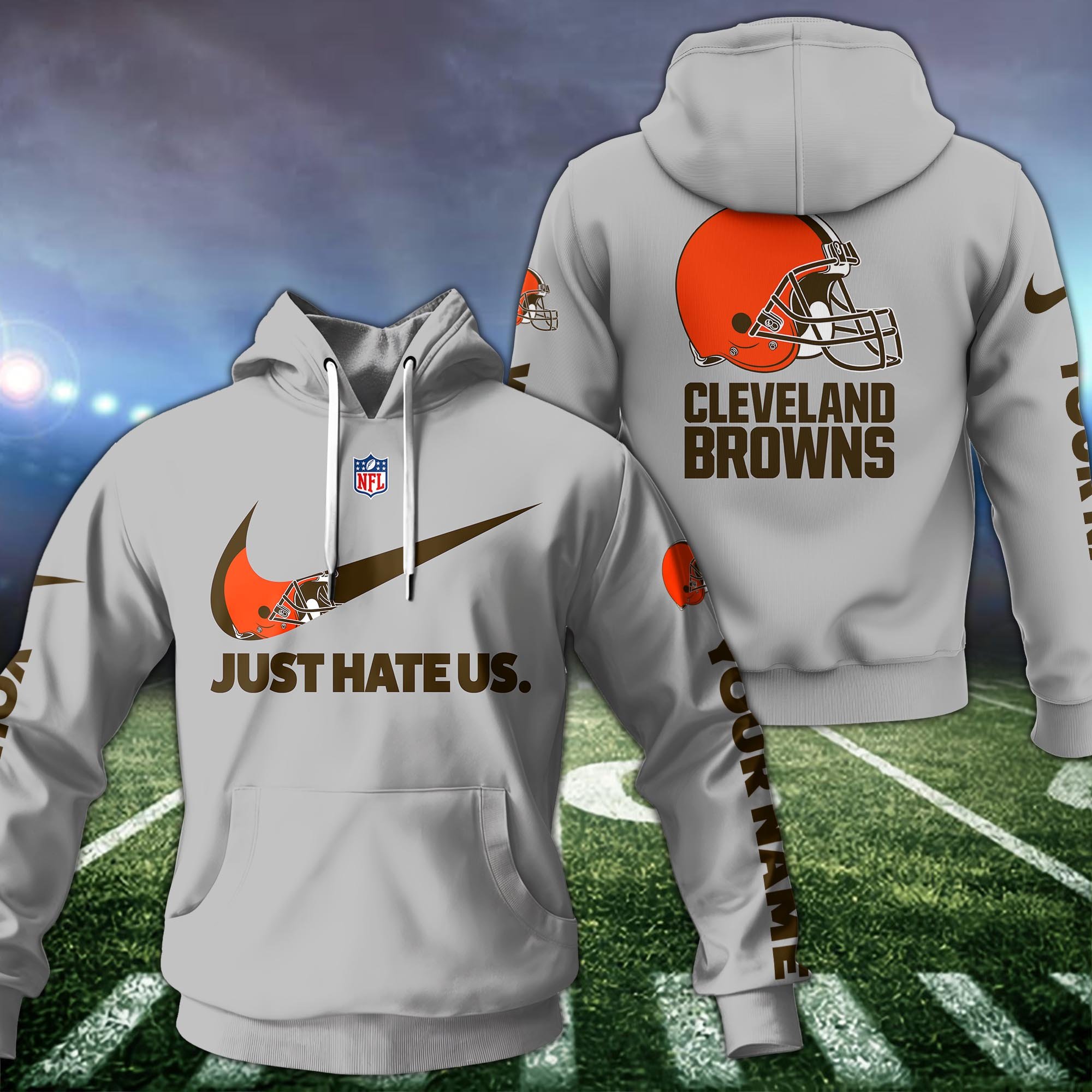 Cleveland Browns Hoodie Custom Name And Choose Color, Sport Team Hoodie For Fans ETRG-1225126