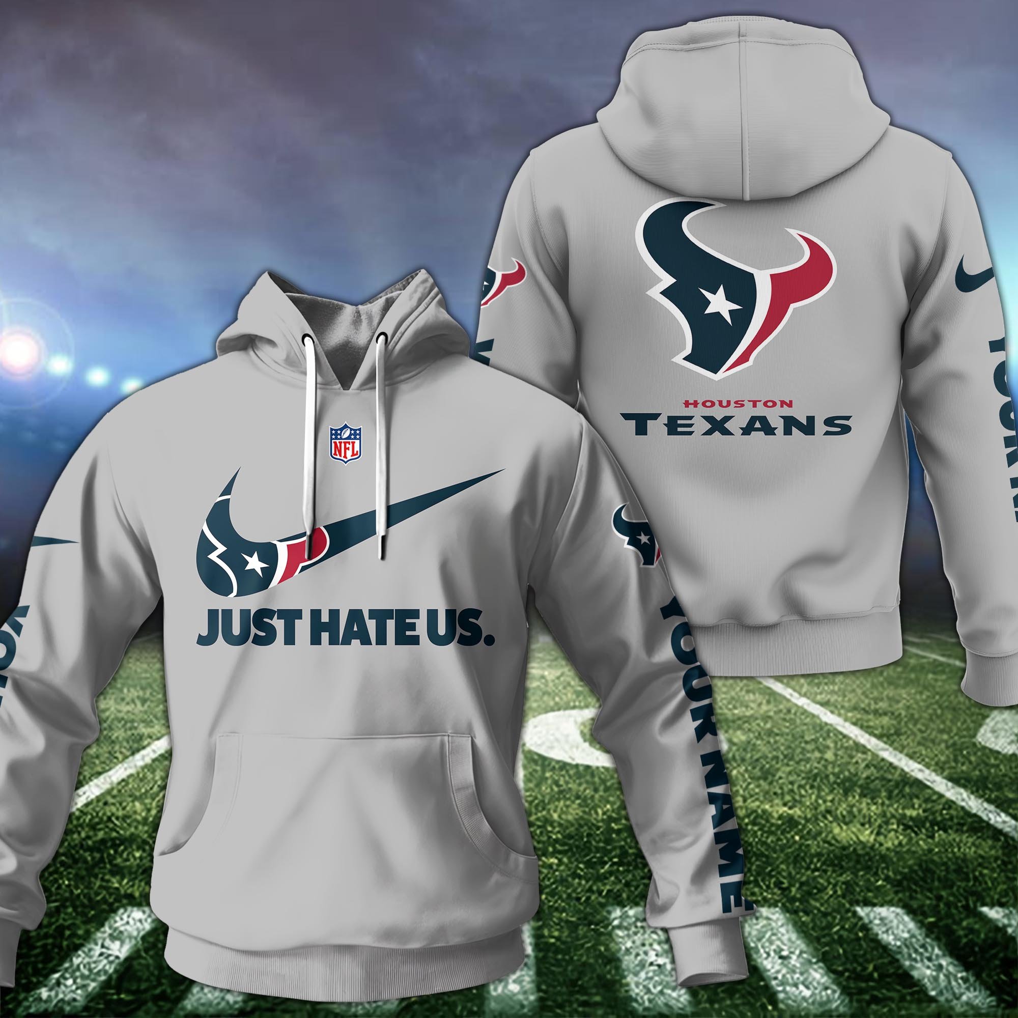 Houston Texans Hoodie Custom Name And Choose Color, Sport Team Hoodie For Fans ETRG-1225126
