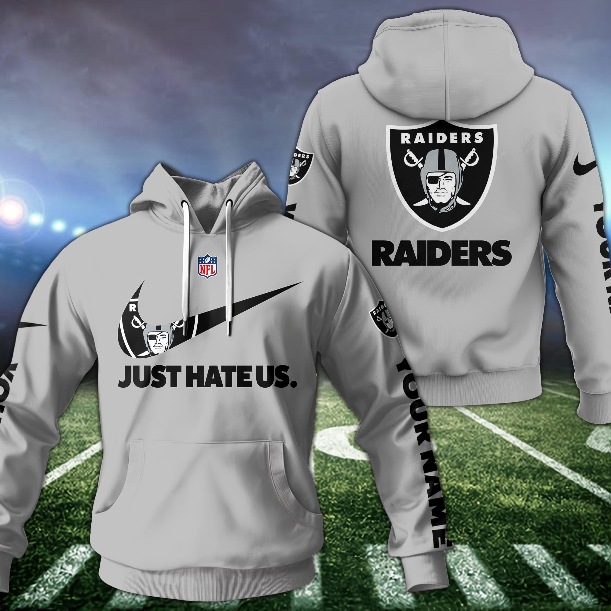 Las Vegas Raiders Hoodie Custom Name And Choose Color, Sport Team Hoodie For Fans ETRG-1225126