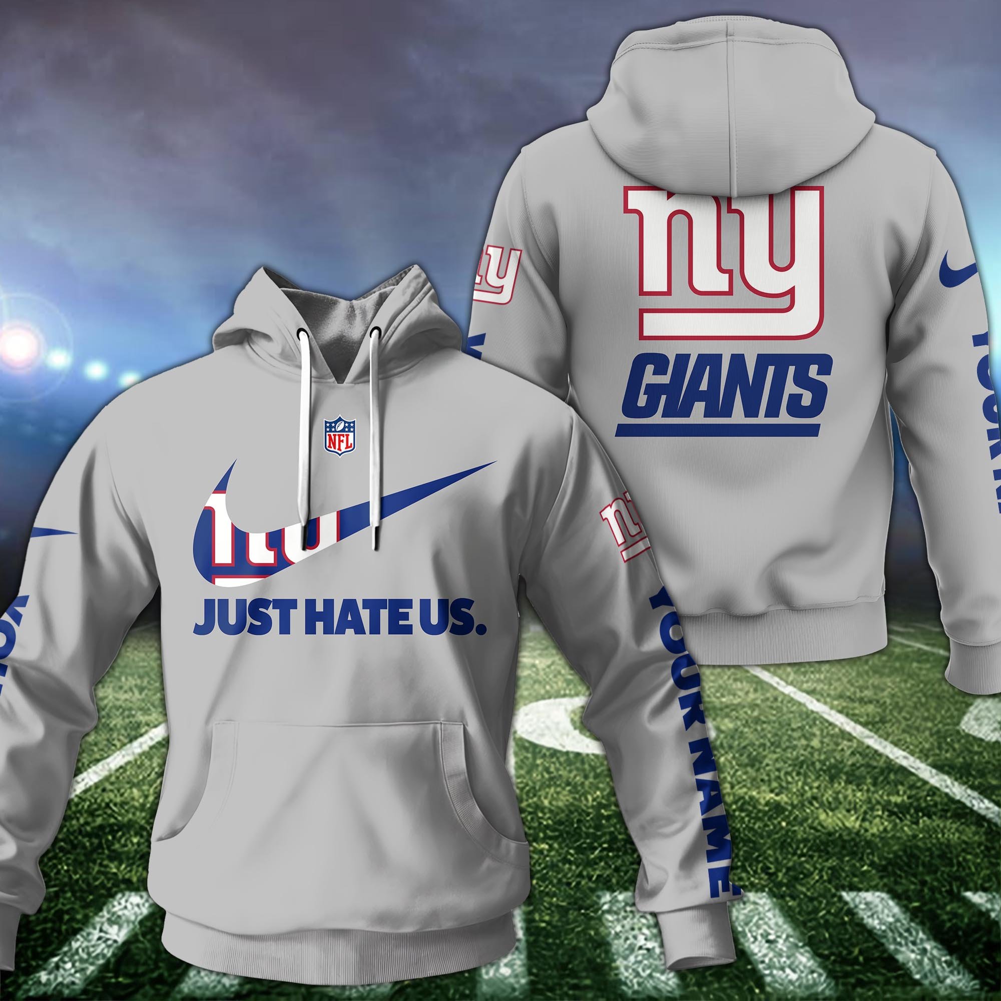 New York Giants Hoodie Custom Name And Choose Color, Sport Team Hoodie For Fans ETRG-1225126