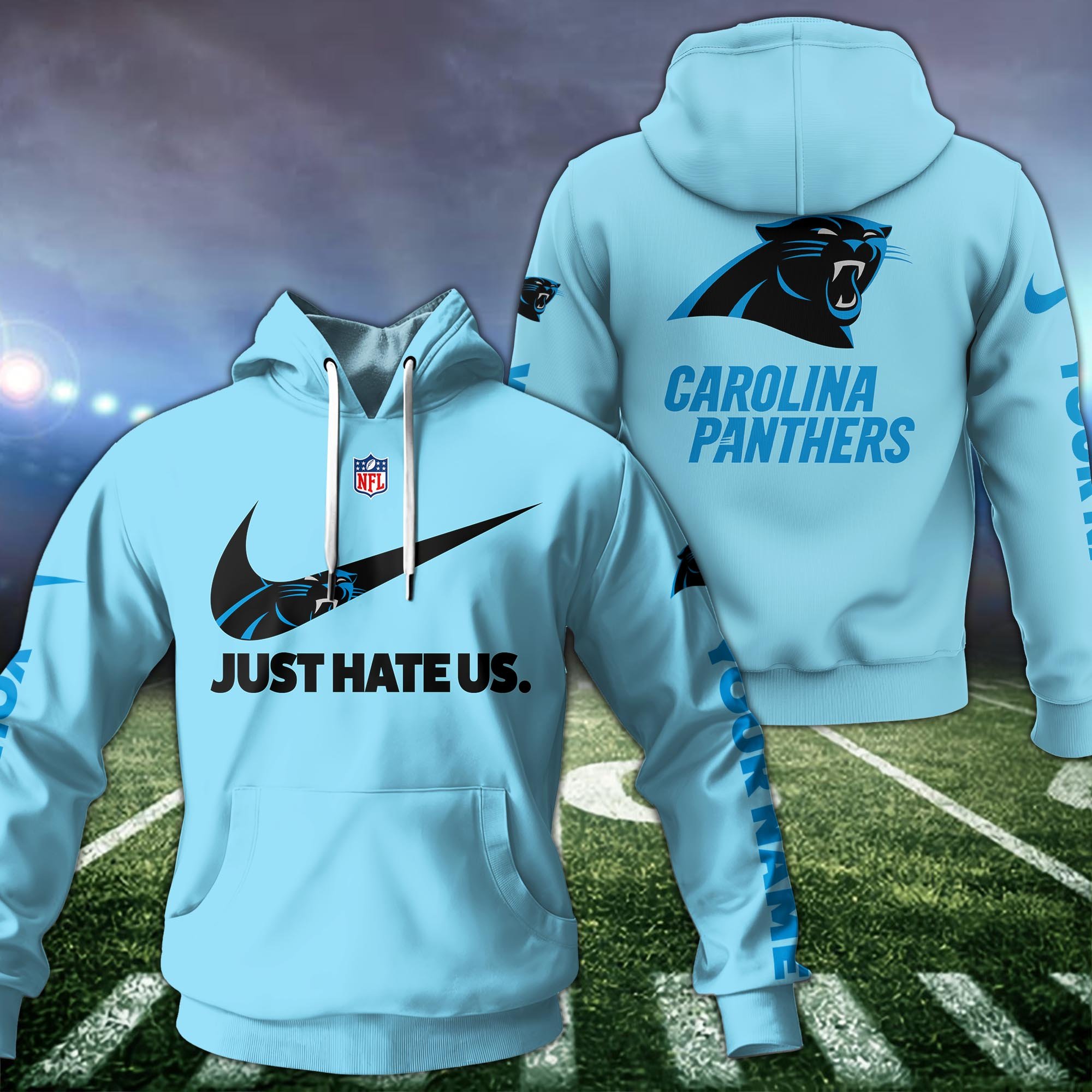 Carolina Panthers Team Hoodie Custom Name And Choose Color, Sport Hoodie, Sport Gifts ETRG-1225137 - Image 3