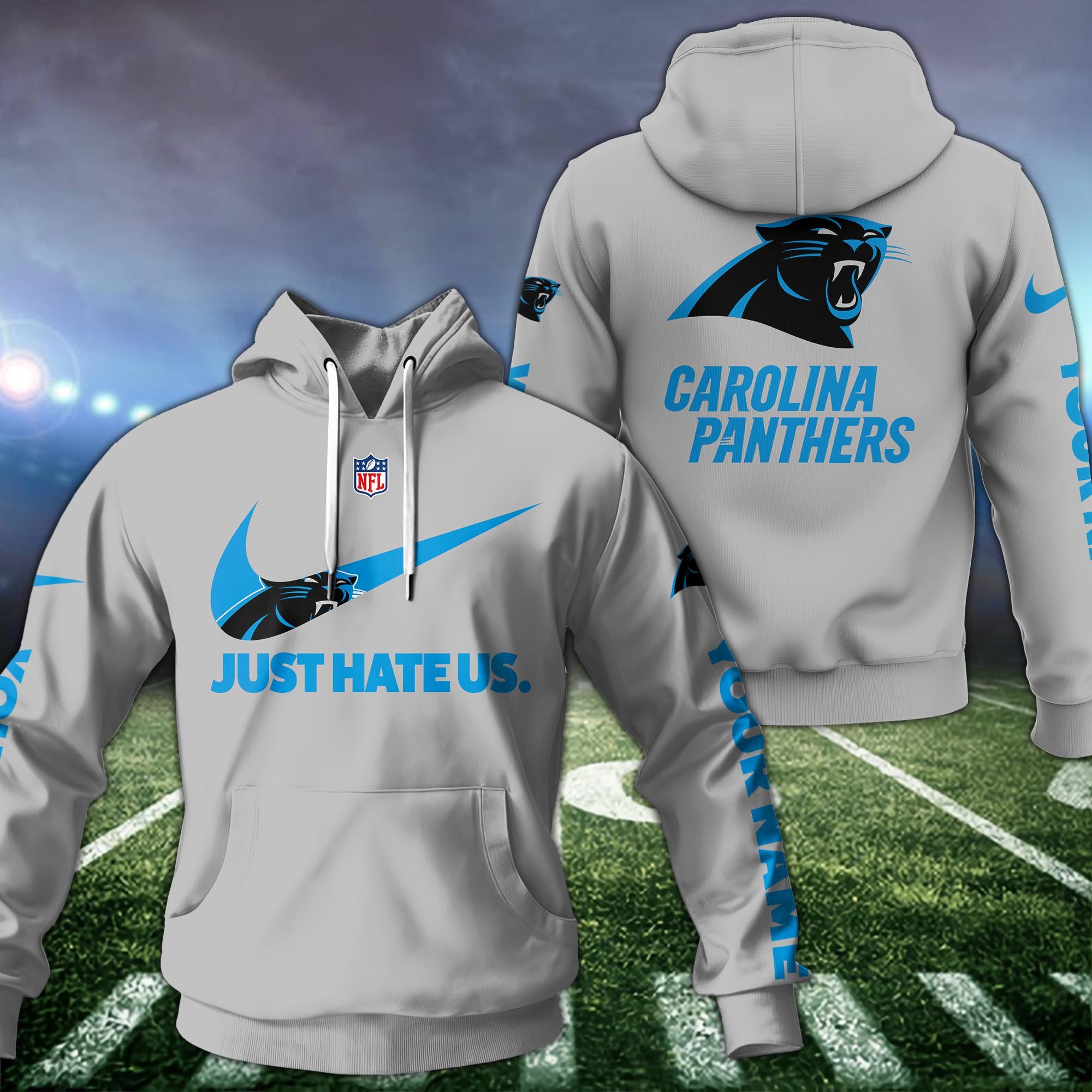 Carolina Panthers Team Hoodie Custom Name And Choose Color, Sport Hoodie, Sport Gifts ETRG-1225137 - Image 4