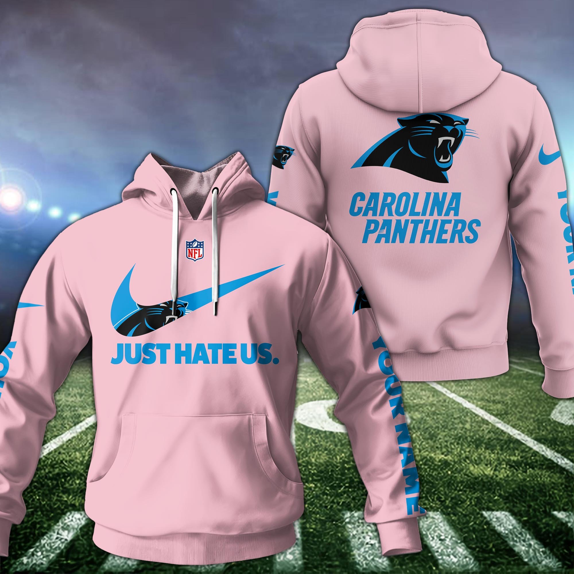 Carolina Panthers Team Hoodie Custom Name And Choose Color, Sport Hoodie, Sport Gifts ETRG-1225137 - Image 6
