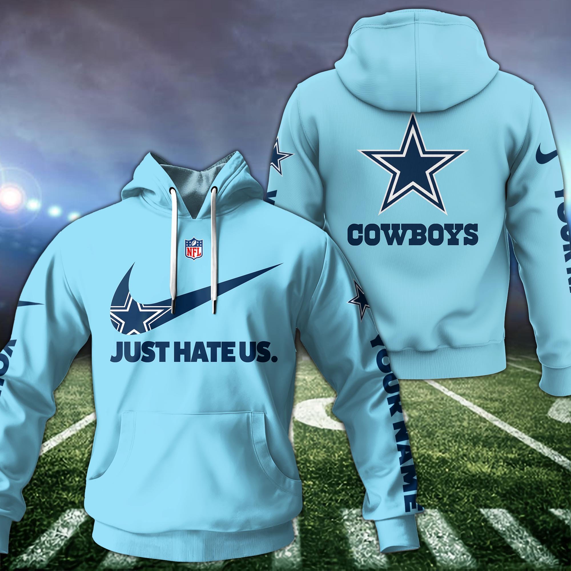 Dallas Cowboys Team Hoodie Custom Name And Choose Color, Sport Hoodie, Sport Gifts ETRG-1225137