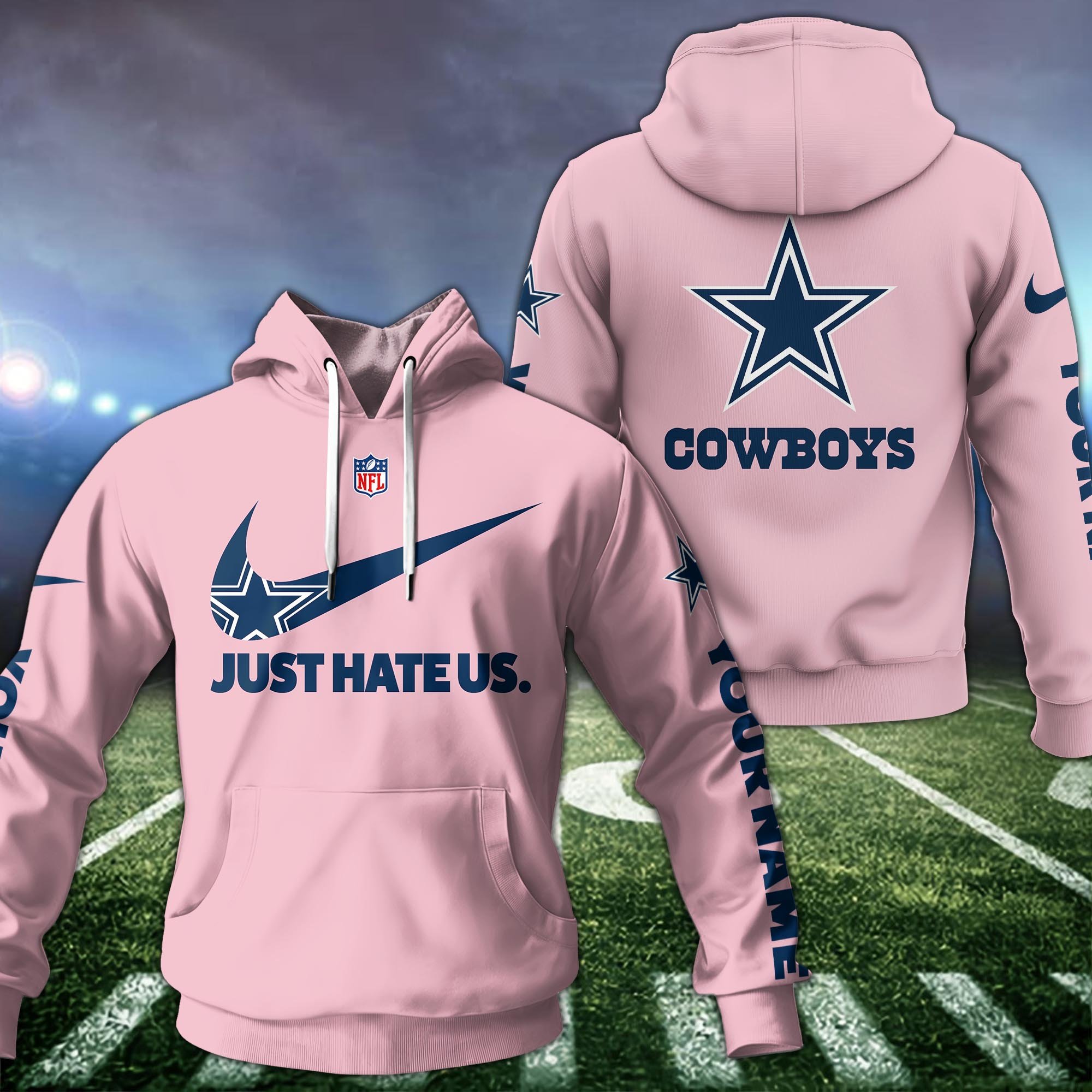 Alternative view of Dallas Cowboys Team Hoodie Custom Name And Choose Color, Sport Hoodie, Sport Gifts ETRG-1225137