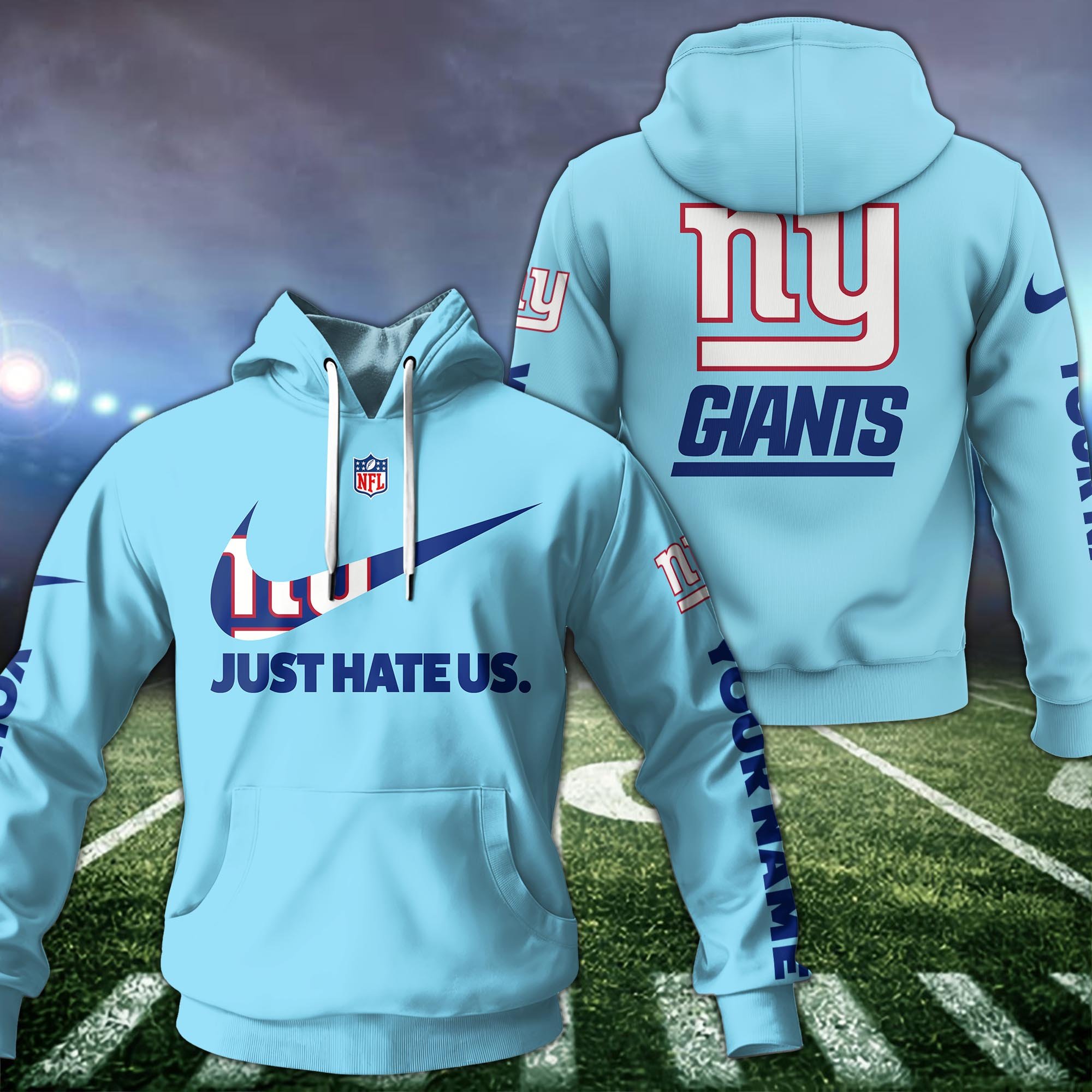 New York Giants Team Hoodie Custom Name And Choose Color, Sport Hoodie, Sport Gifts ETRG-1225137
