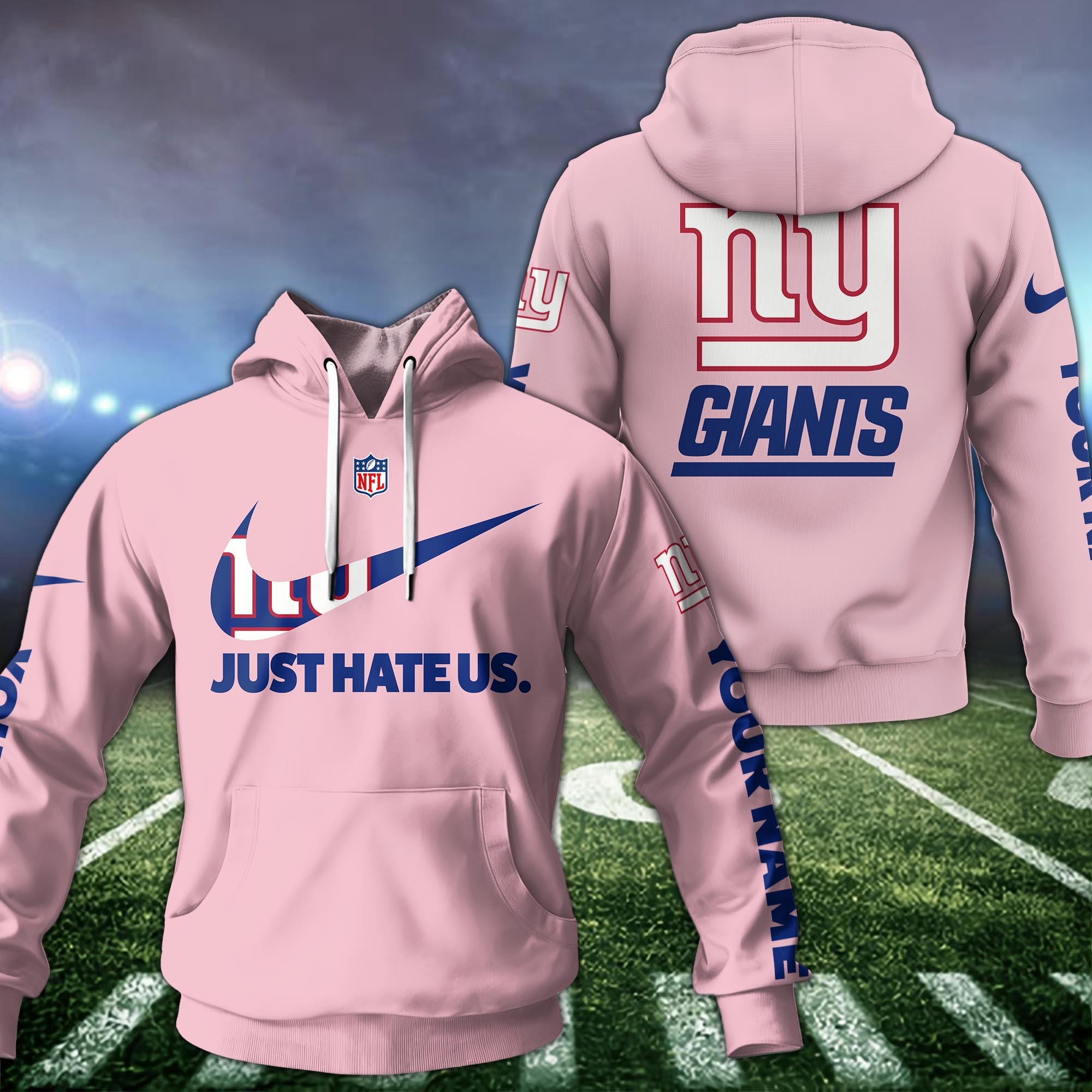Alternative view of New York Giants Team Hoodie Custom Name And Choose Color, Sport Hoodie, Sport Gifts ETRG-1225137