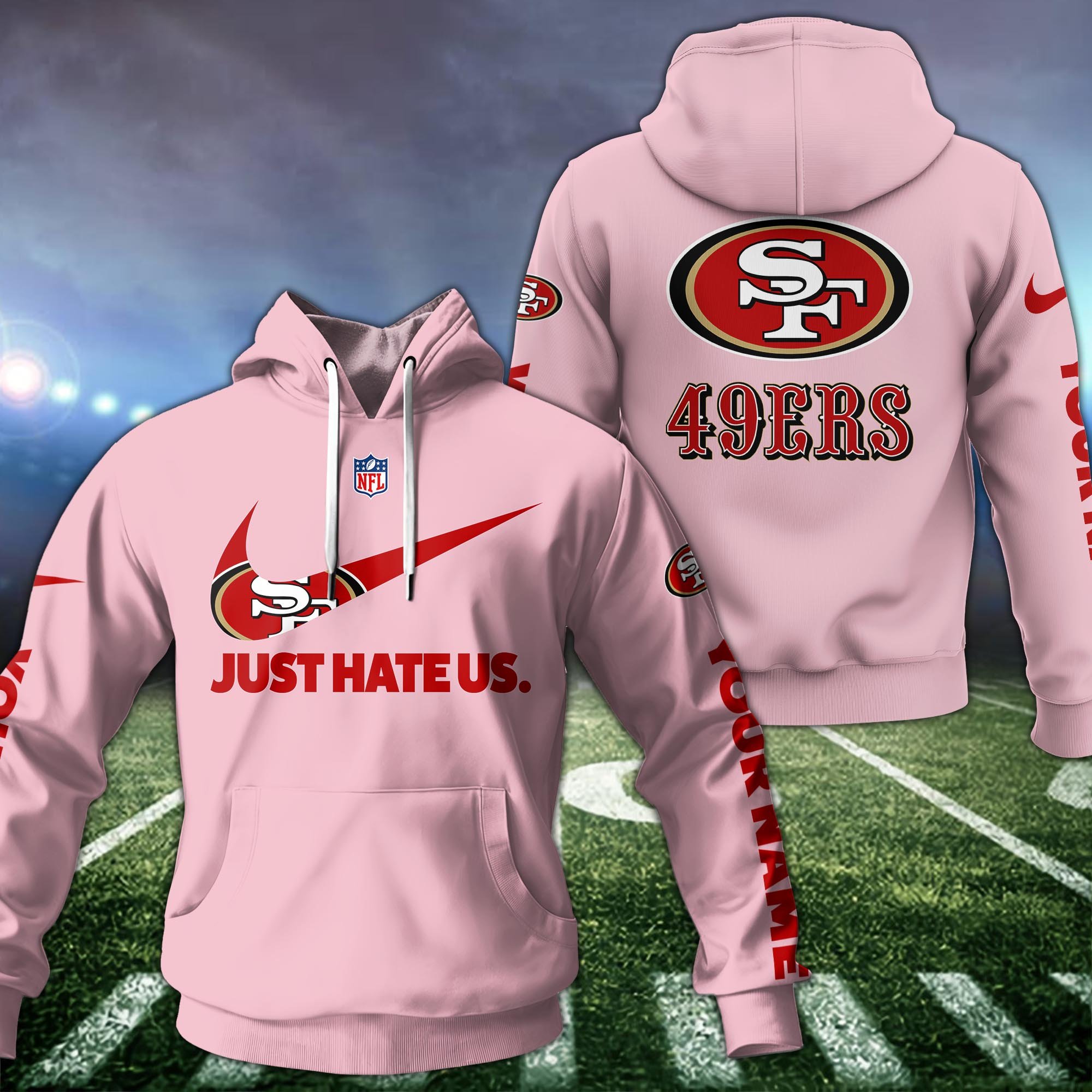 Alternative view of San Francisco 49ers Team Hoodie Custom Name And Choose Color, Sport Hoodie, Sport Gifts ETRG-1225137