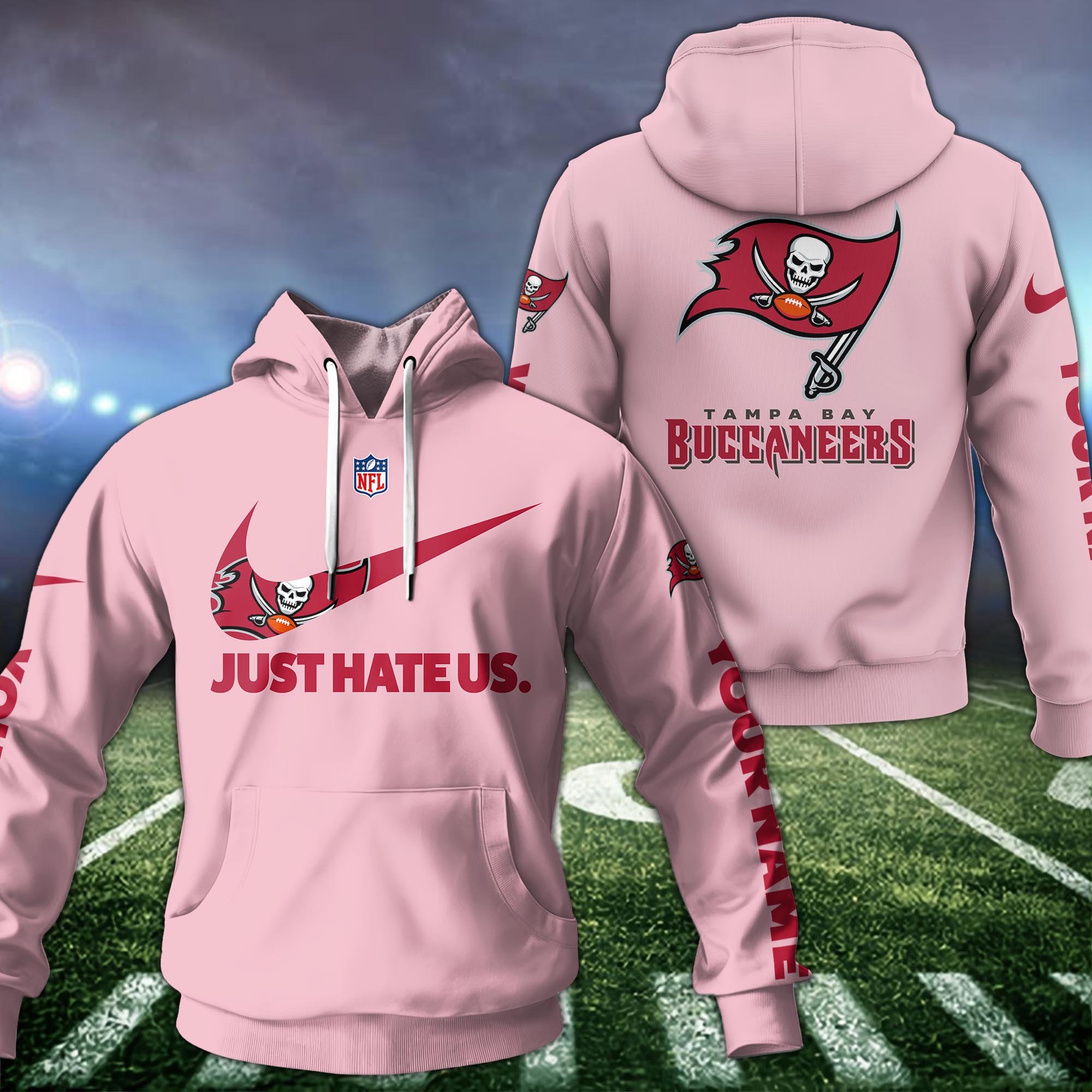 Alternative view of Tampa Bay Buccaneers Team Hoodie Custom Name And Choose Color, Sport Hoodie, Sport Gifts ETRG-1225137