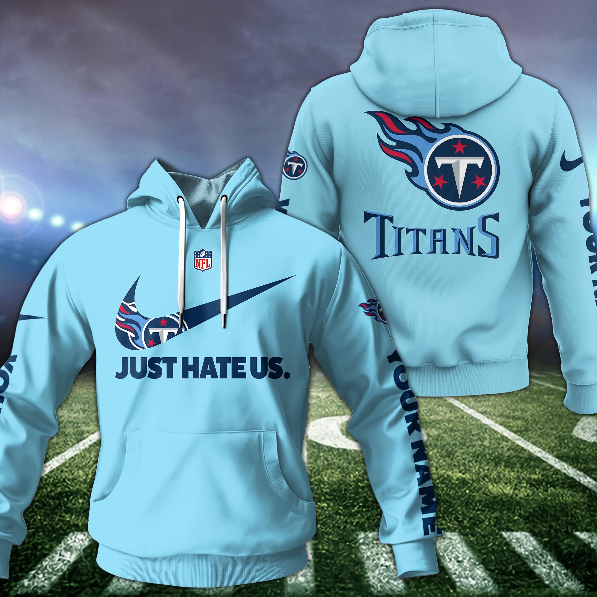 Tennessee Titans Team Hoodie Custom Name And Choose Color, Sport Hoodie, Sport Gifts ETRG-1225137