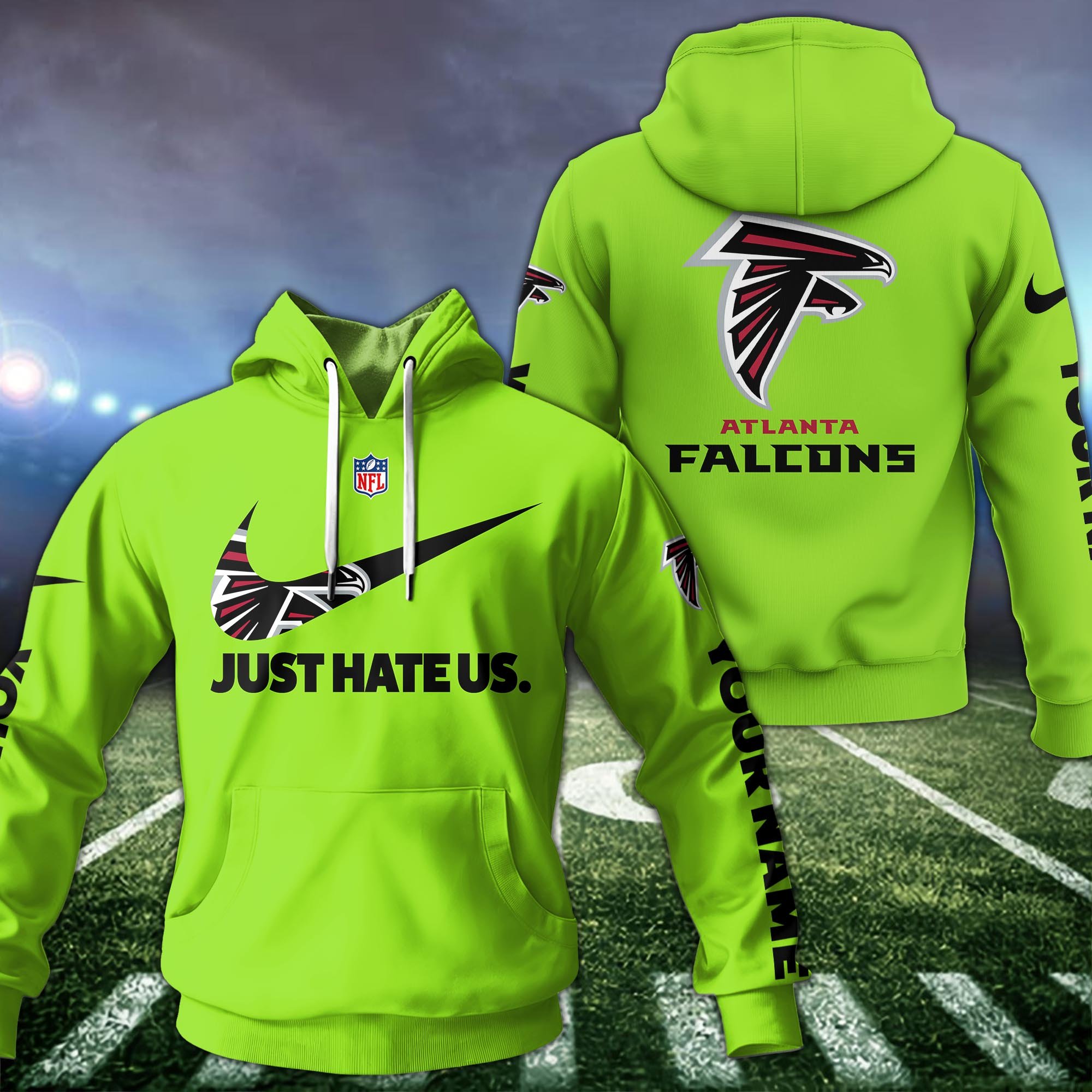 Atlanta Falcons Sport Hoodie Custom Your Name And Choose Color, Hoodie For Sport Lovers ETRG-1225138