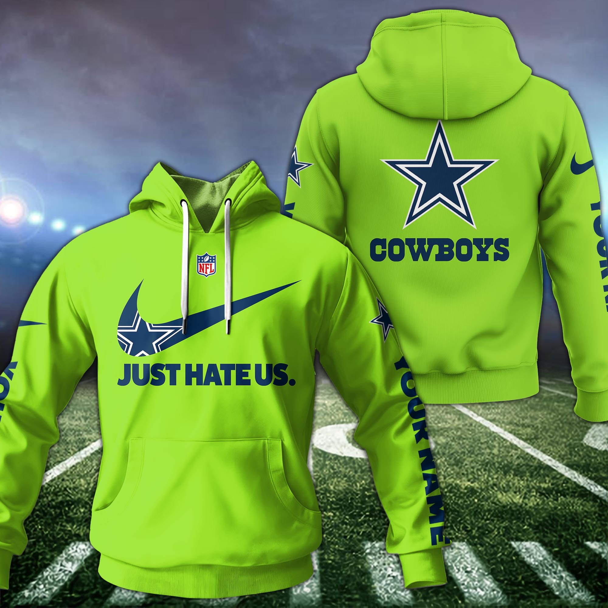 Dallas Cowboys Sport Hoodie Custom Your Name And Choose Color, Hoodie For Sport Lovers ETRG-1225138