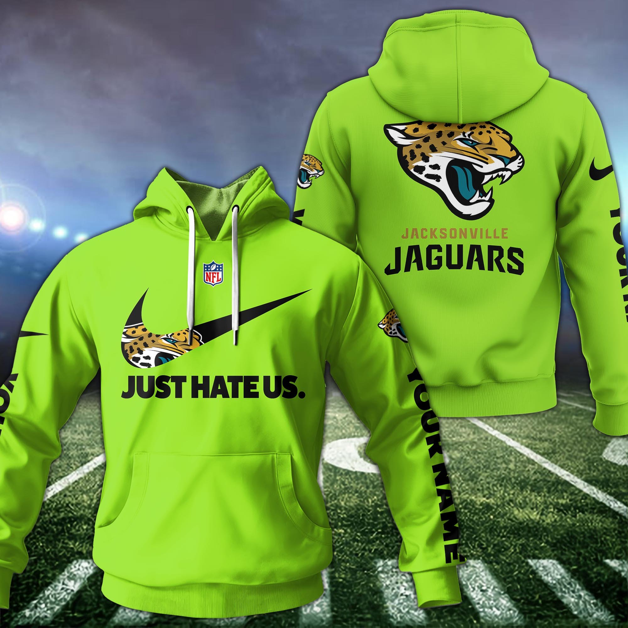 Jacksonville Jaguars Sport Hoodie Custom Your Name And Choose Color, Hoodie For Sport Lovers ETRG-1225138