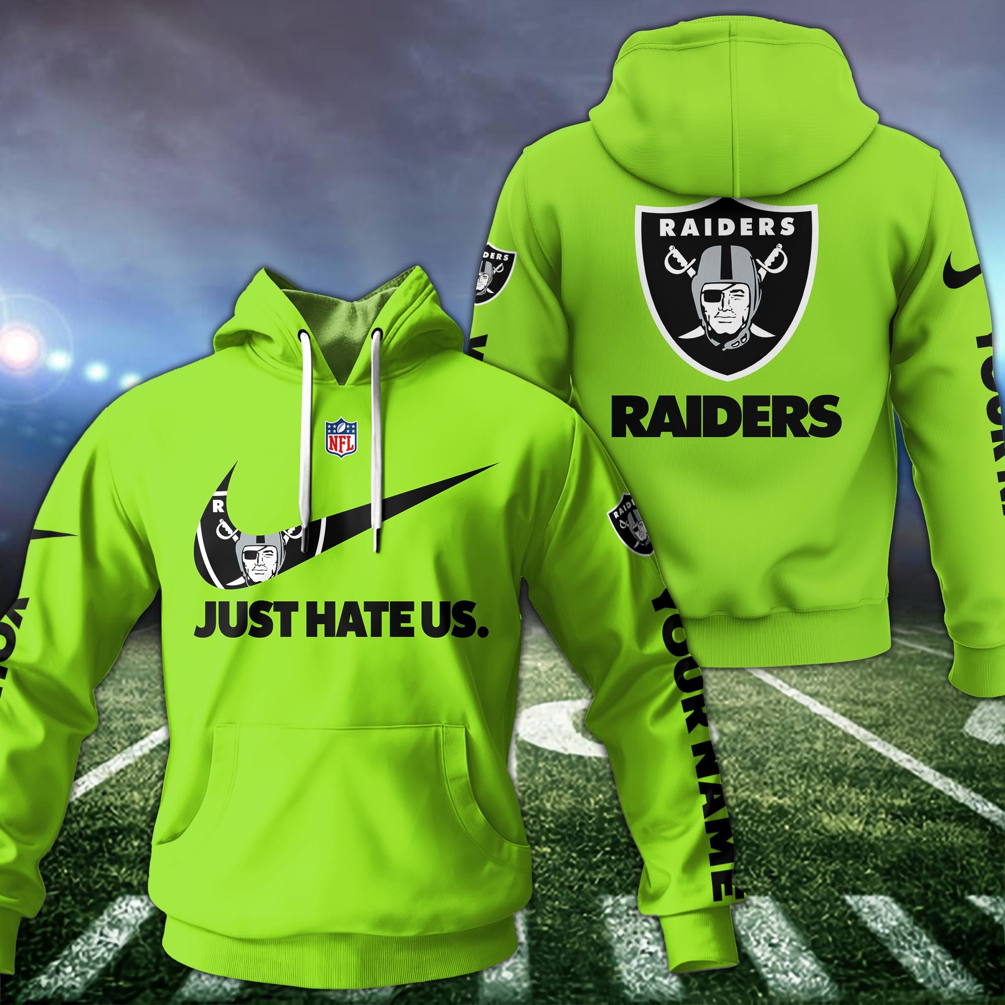 Las Vegas Raiders Sport Hoodie Custom Your Name And Choose Color, Hoodie For Sport Lovers ETRG-1225138
