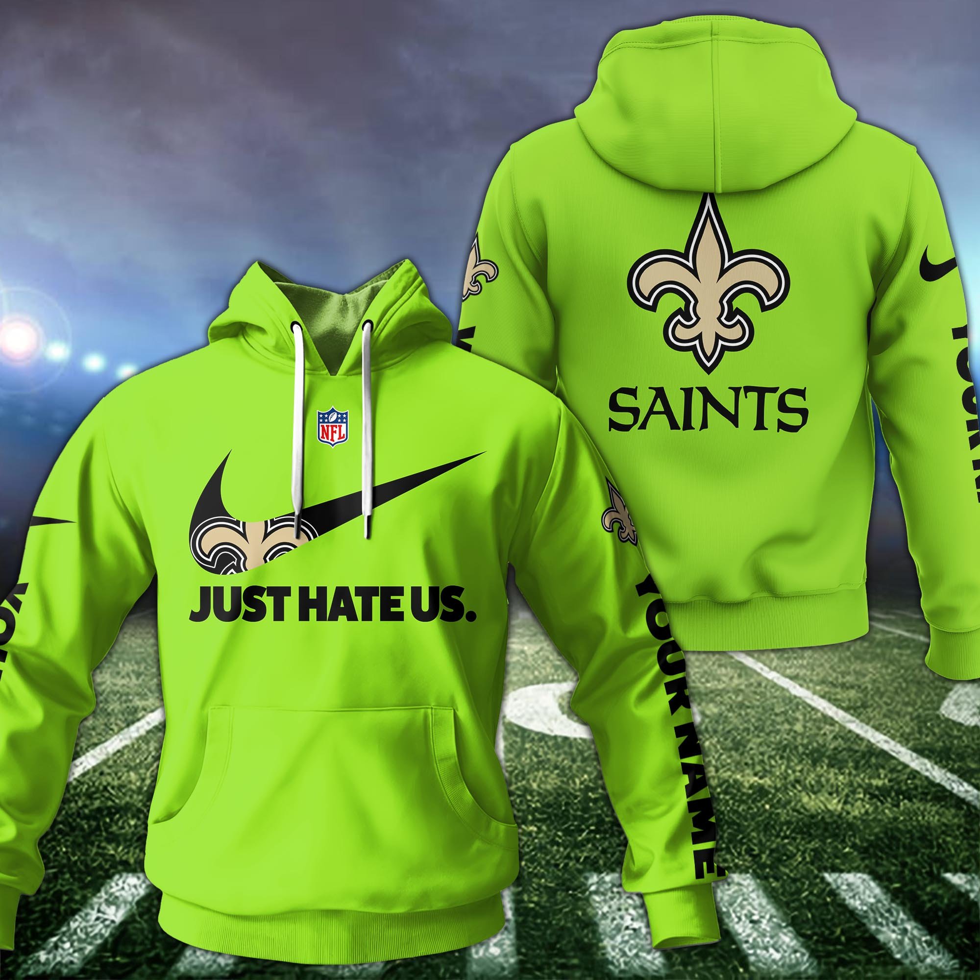 New Orleans Saints Sport Hoodie Custom Your Name And Choose Color, Hoodie For Sport Lovers ETRG-1225138