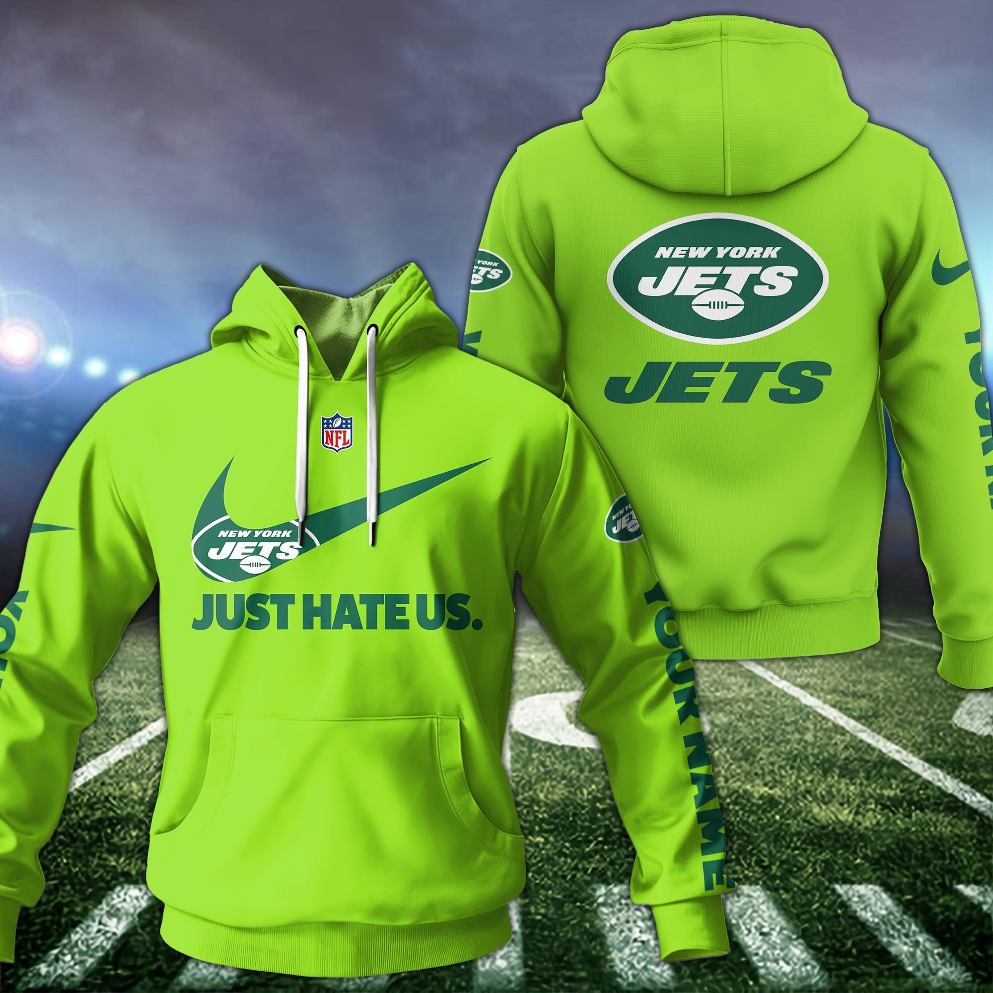 New York Jets Sport Hoodie Custom Your Name And Choose Color, Hoodie For Sport Lovers ETRG-1225138