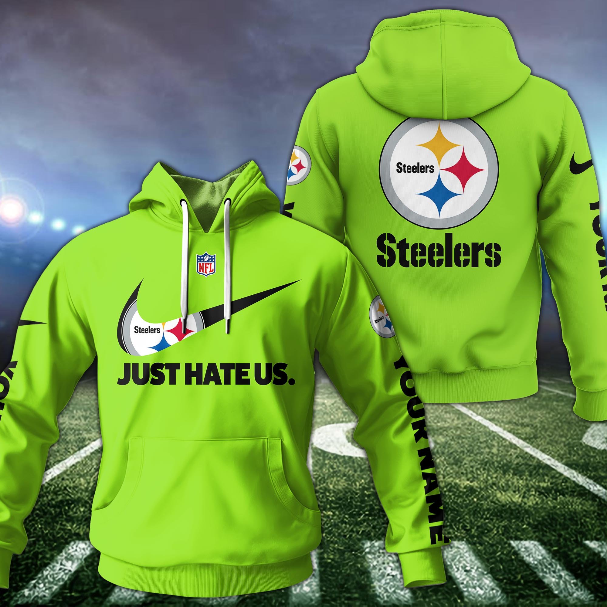 Pittsburgh Steelers Sport Hoodie Custom Your Name And Choose Color, Hoodie For Sport Lovers ETRG-1225138