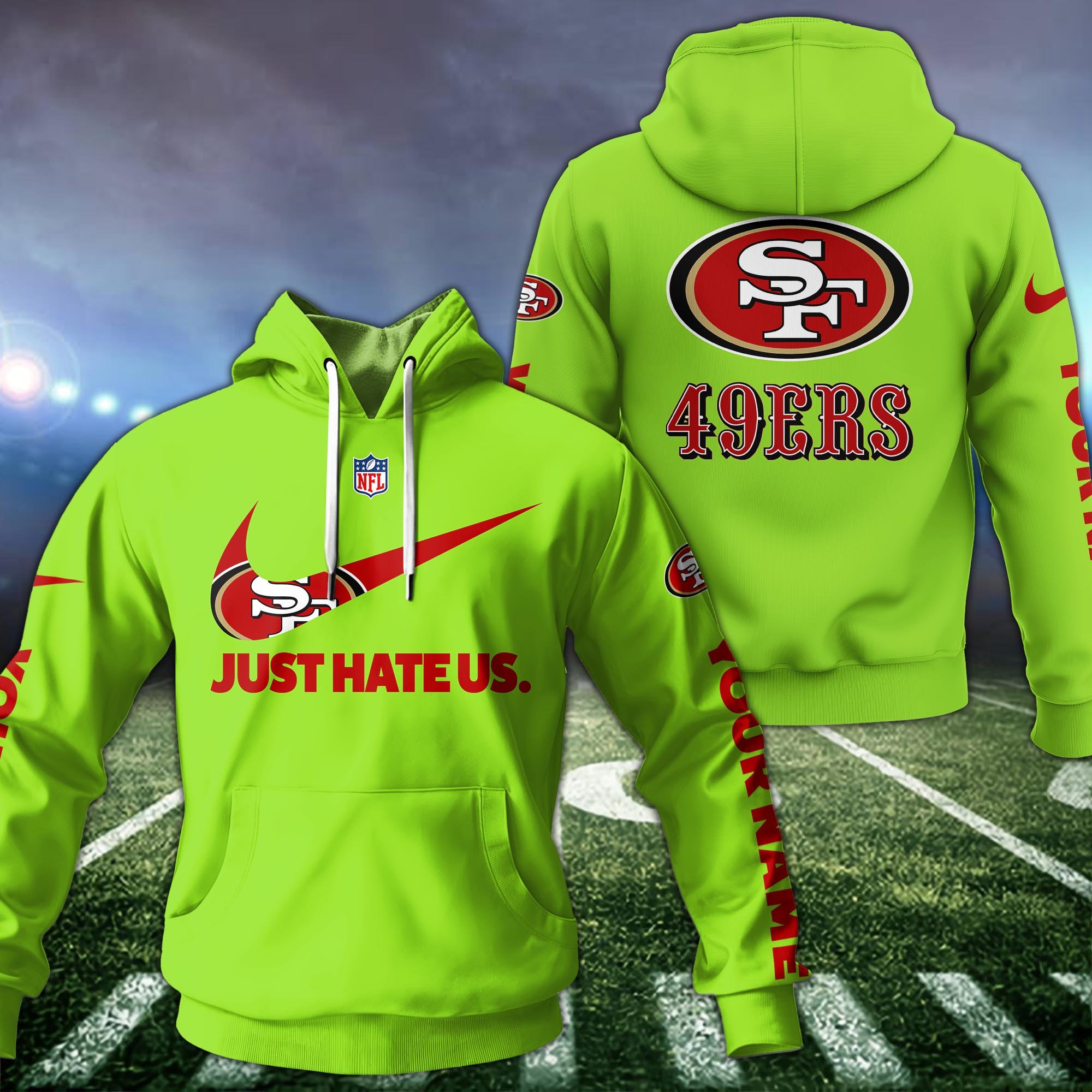 San Francisco 49ers Sport Hoodie Custom Your Name And Choose Color, Hoodie For Sport Lovers ETRG-1225138