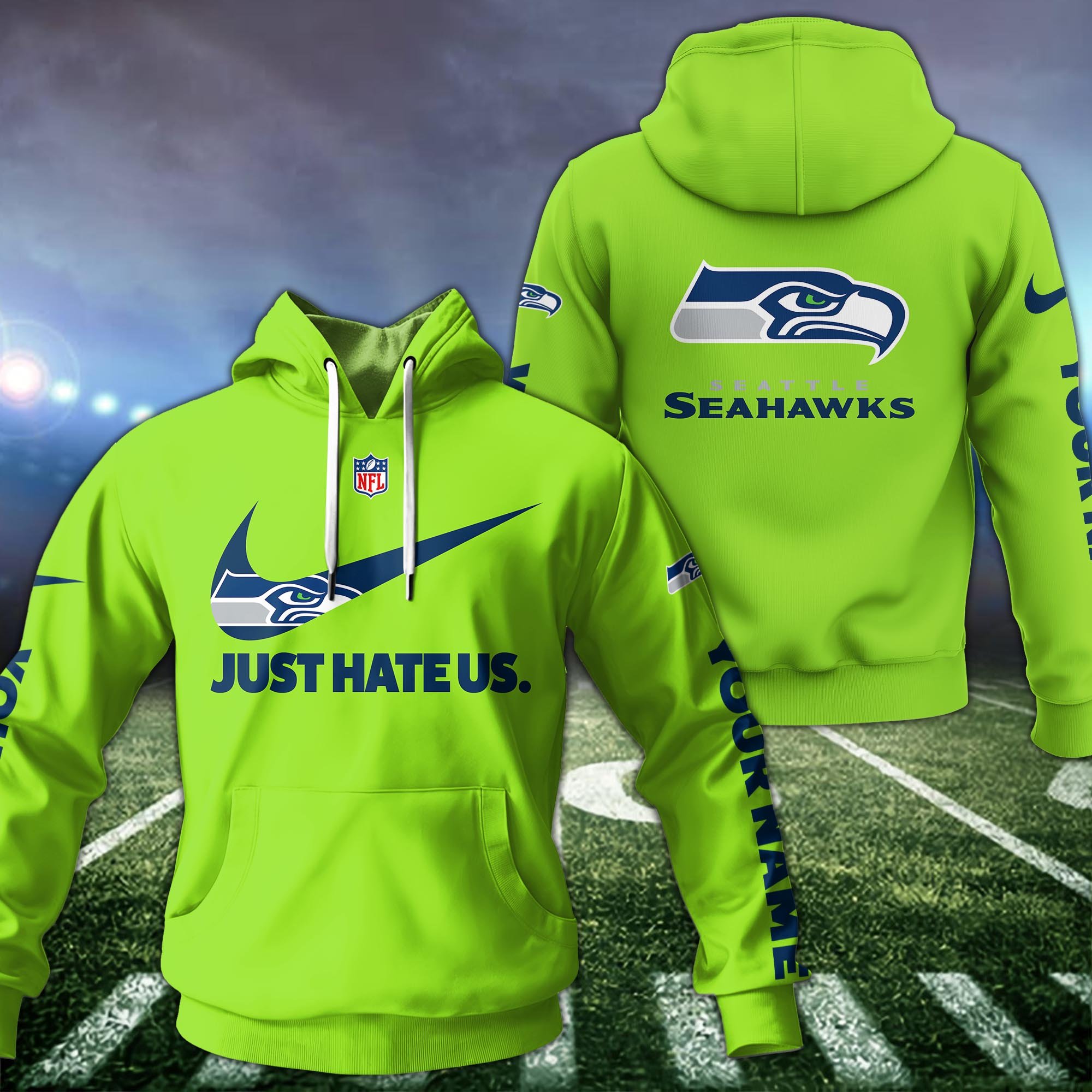 Seattle Seahawks Sport Hoodie Custom Your Name And Choose Color, Hoodie For Sport Lovers ETRG-1225138