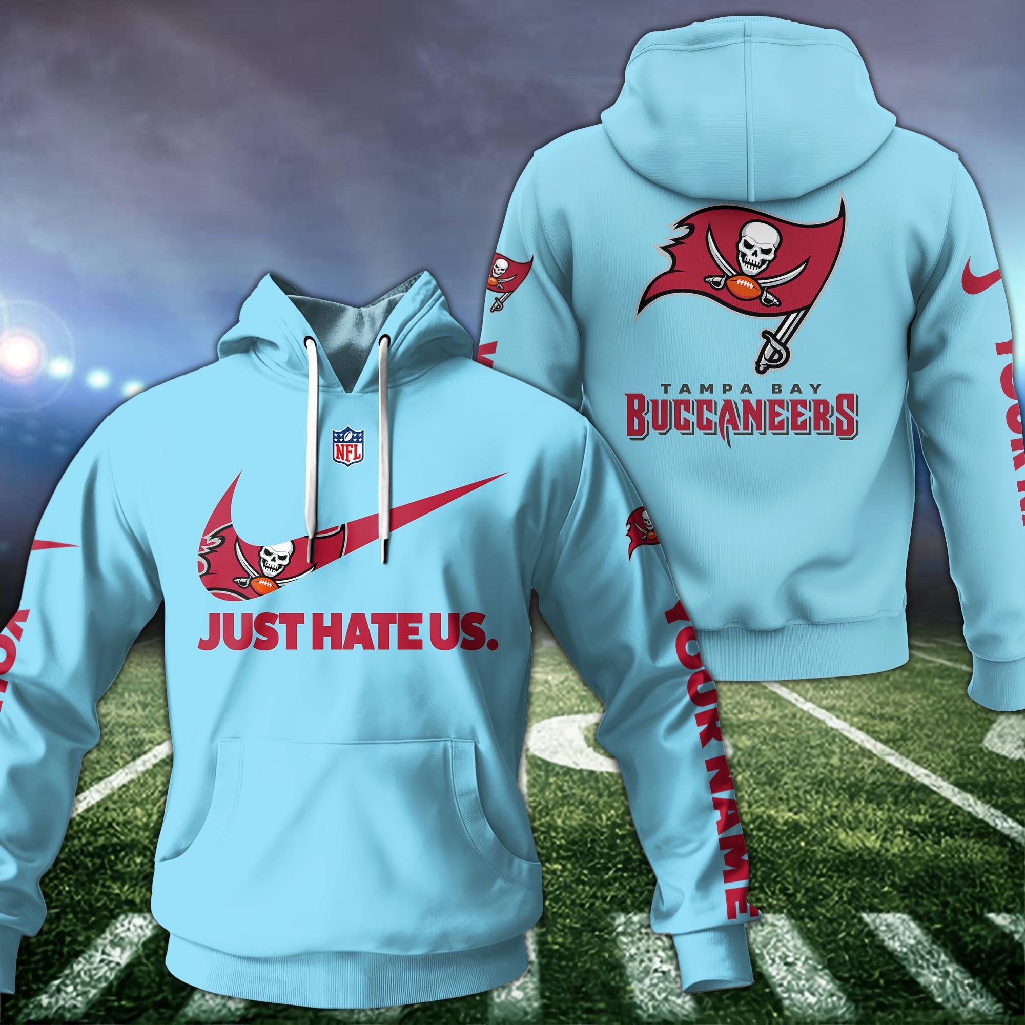 Alternative view of Tampa Bay Buccaneers Sport Hoodie Custom Your Name And Choose Color, Hoodie For Sport Lovers ETRG-1225138