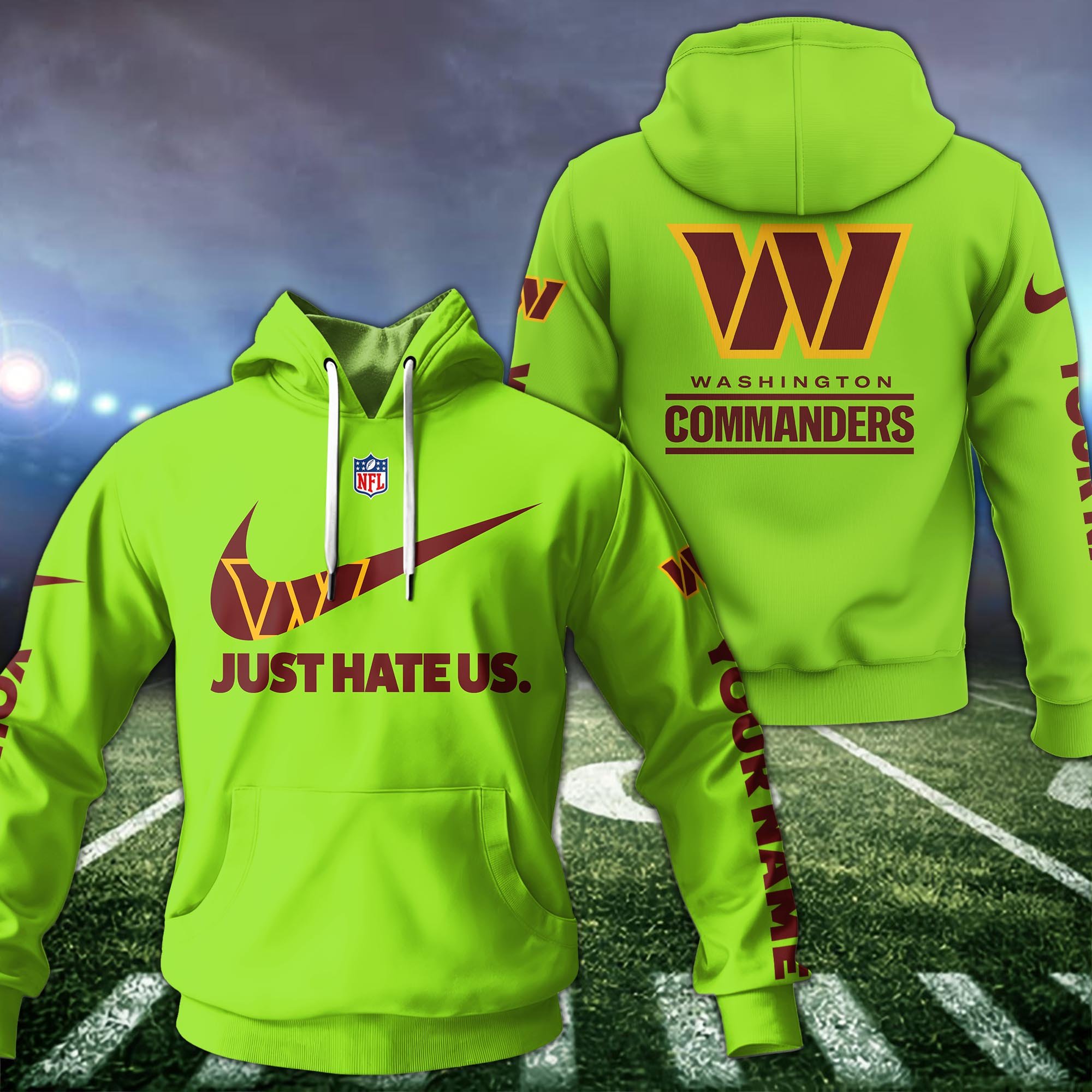 Washington Commanders Sport Hoodie Custom Your Name And Choose Color, Hoodie For Sport Lovers ETRG-1225138