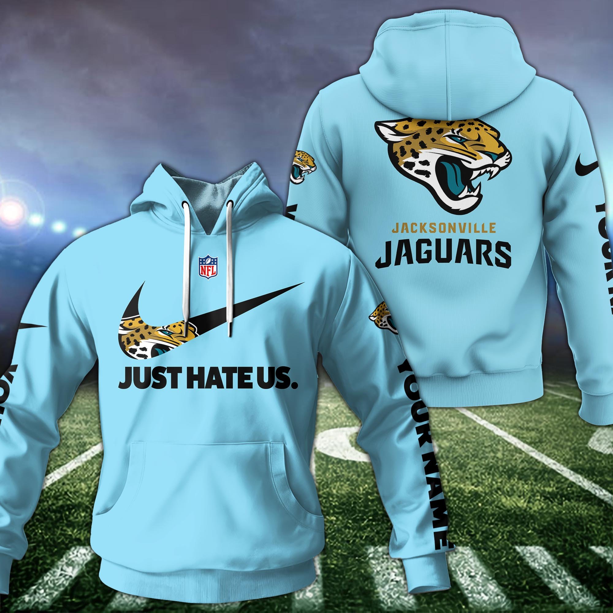 Alternative view of Jacksonville Jaguars Hoodie Custom Name And Choose Color, Hoodie For Sport Fans ETRG-1225136