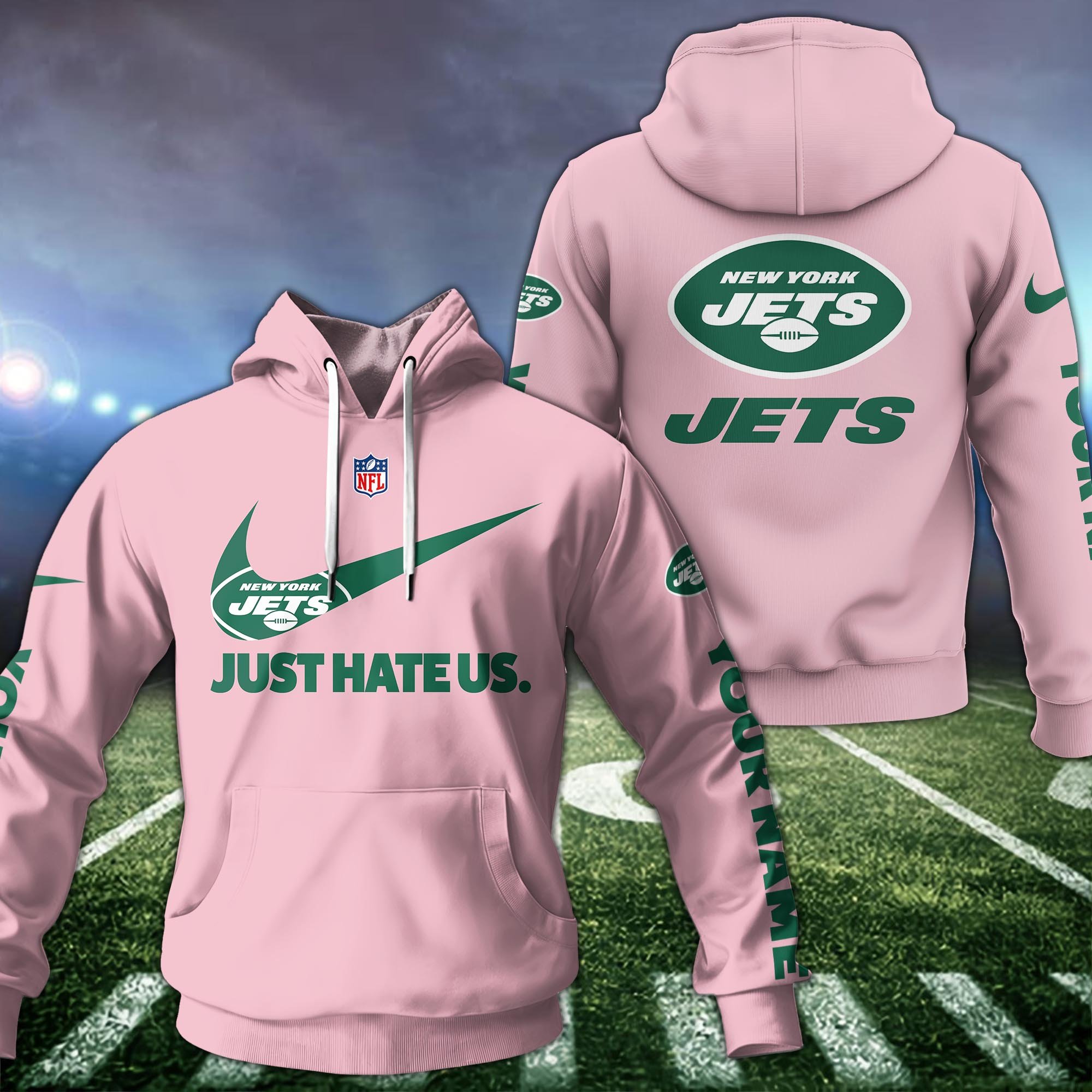 New York Jets Hoodie Custom Name And Choose Color, Hoodie For Sport Fans ETRG-1225136