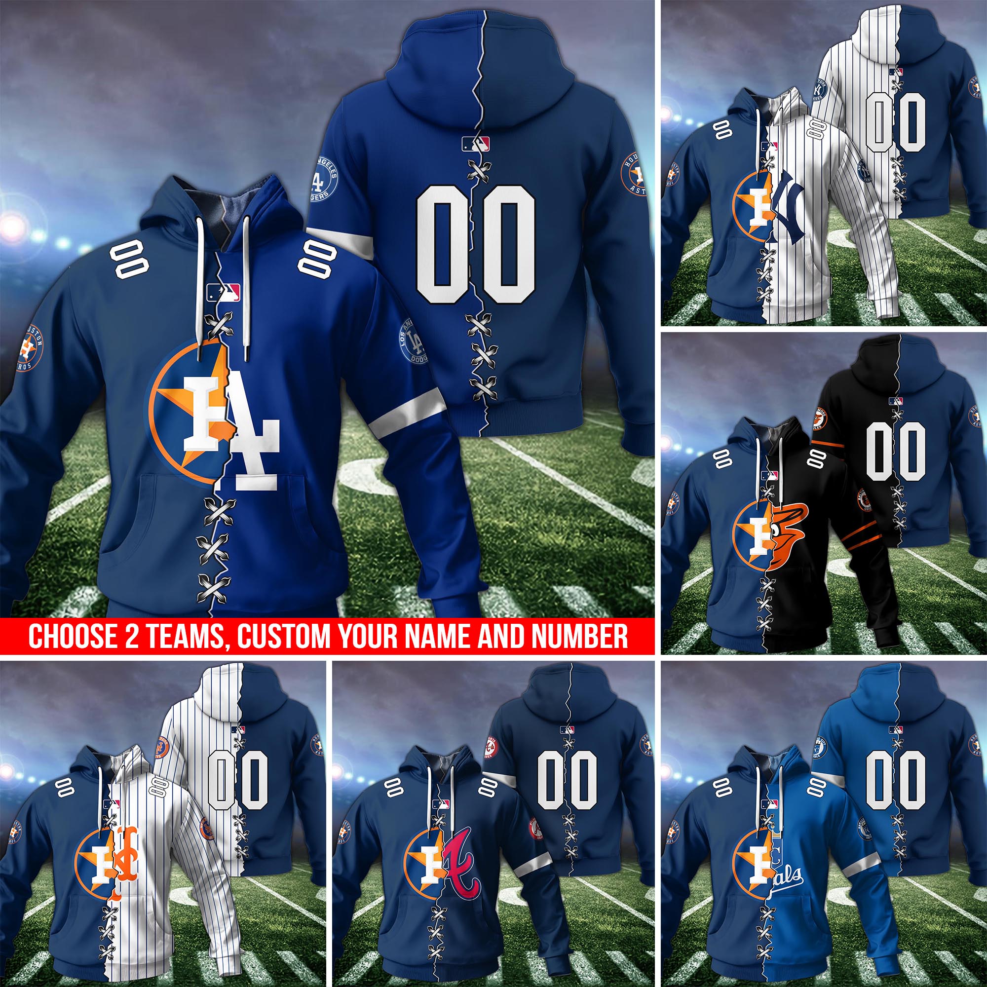 Houston Astros House Divided Team Hoodie Custom Nam And Number, Sport Hoodie, Sport Gifts ETRG-1226142